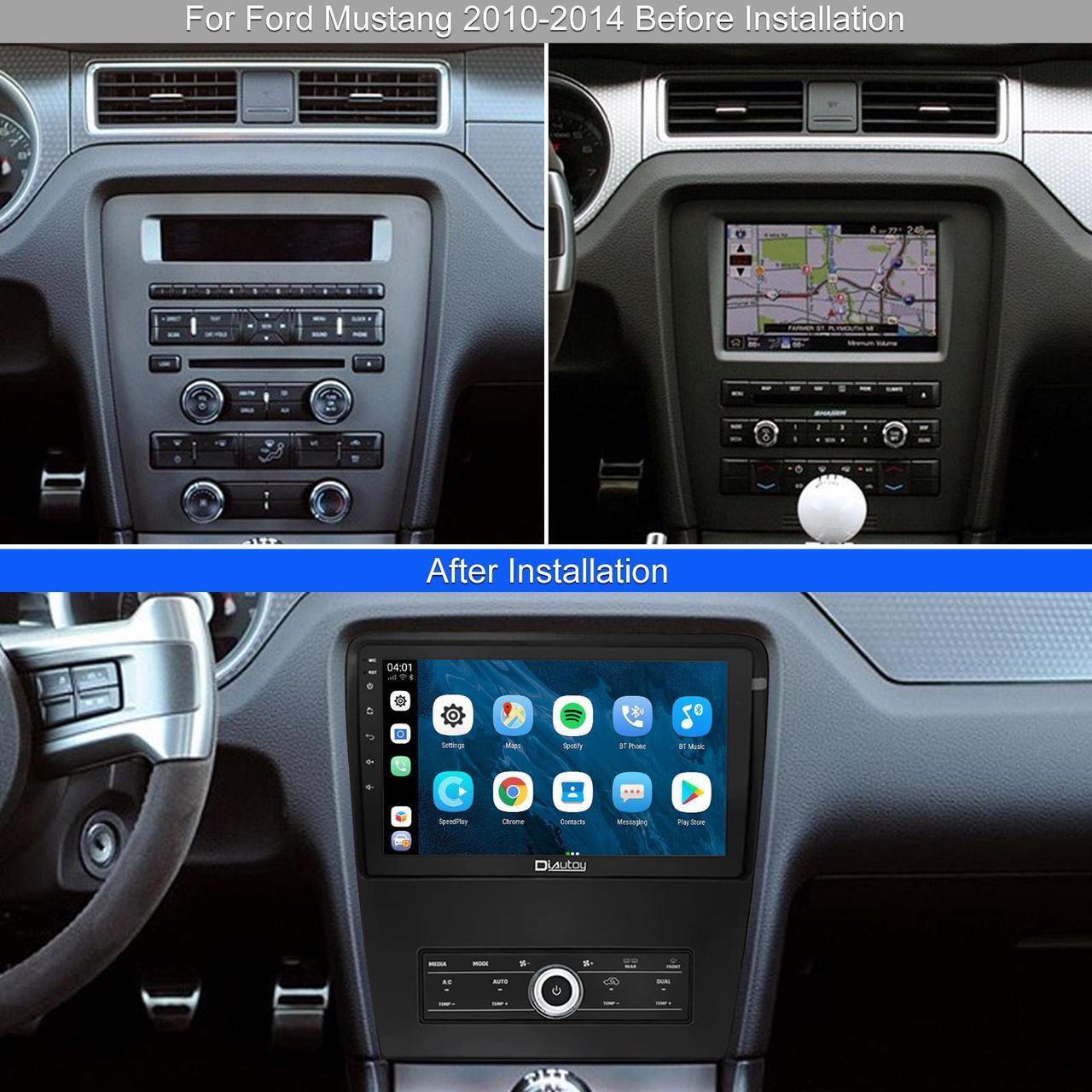 Alt view image 2 of 6 - KSPIV Android 13 Car Stereo for Ford Mustang 2010 2011 2012 2013 2014 Radio 10.1 inch Touch Screen 1280 * 720 CarPlay Android Auto WiFi GPS Navigation 4GB+32GB BlT AM FM