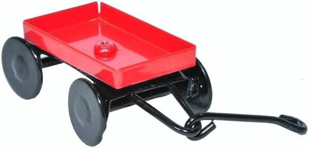 Alt view image 2 of 7 - G & F MiniGardenn 10023 Fairy Garden Miniature Little Wagon, Red