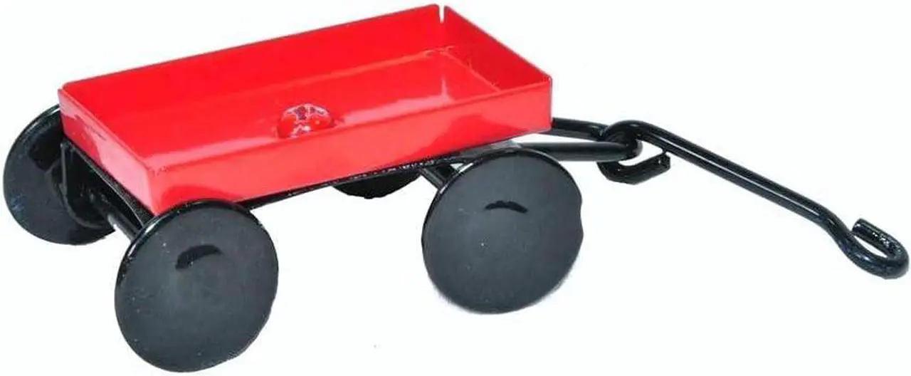 Main image of G & F MiniGardenn 10023 Fairy Garden Miniature Little Wagon, Red
