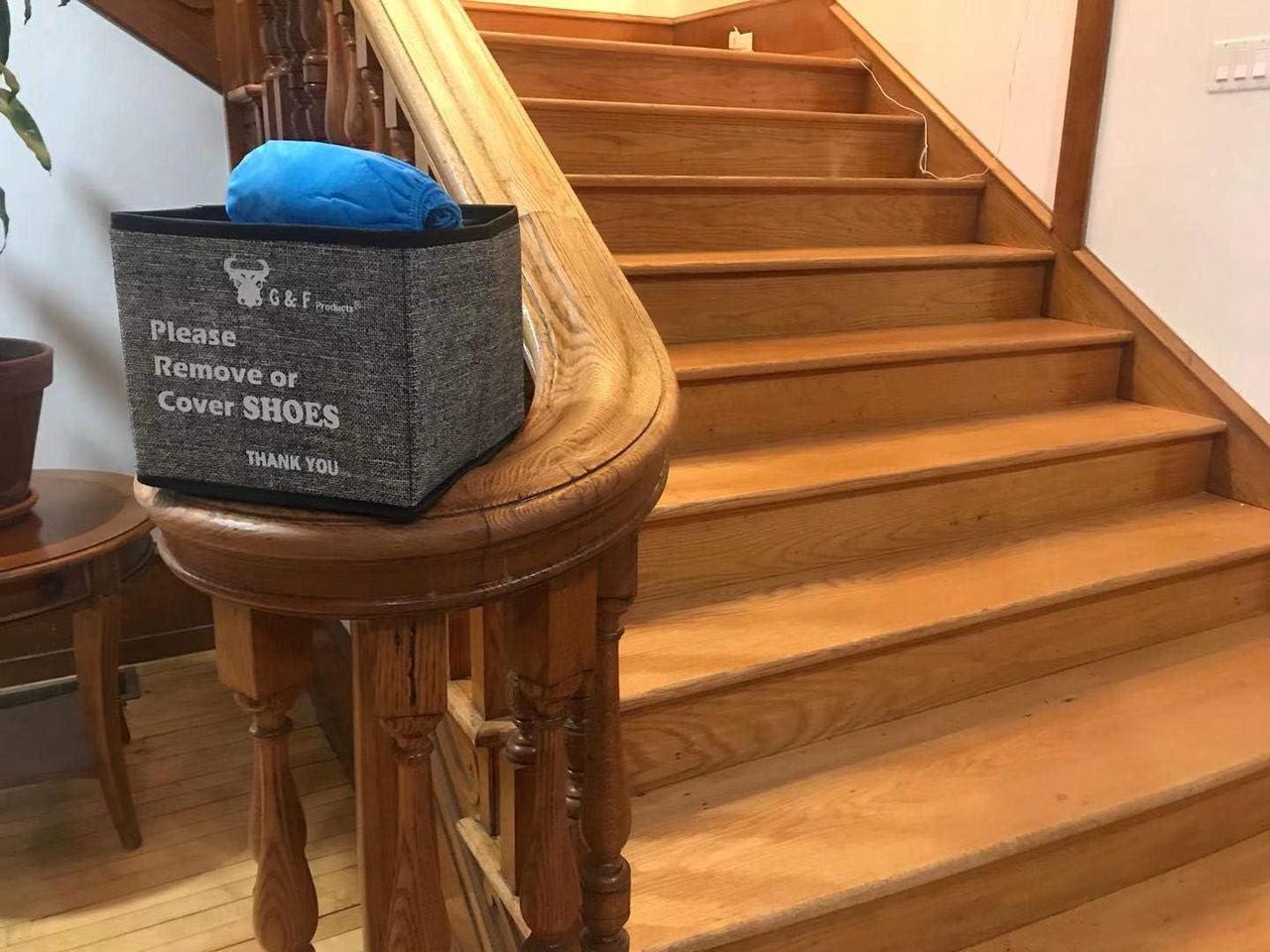 Alt view image 6 of 7 - G & F Foldable Shoe Covers Holder 13039, Indoor Cover Box