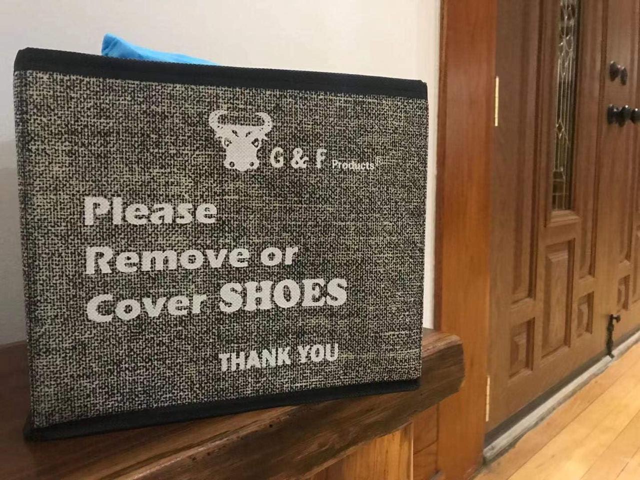 Alt view image 4 of 7 - G & F Foldable Shoe Covers Holder 13039, Indoor Cover Box