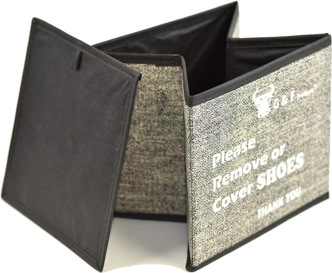 Alt view image 2 of 7 - G & F Foldable Shoe Covers Holder 13039, Indoor Cover Box