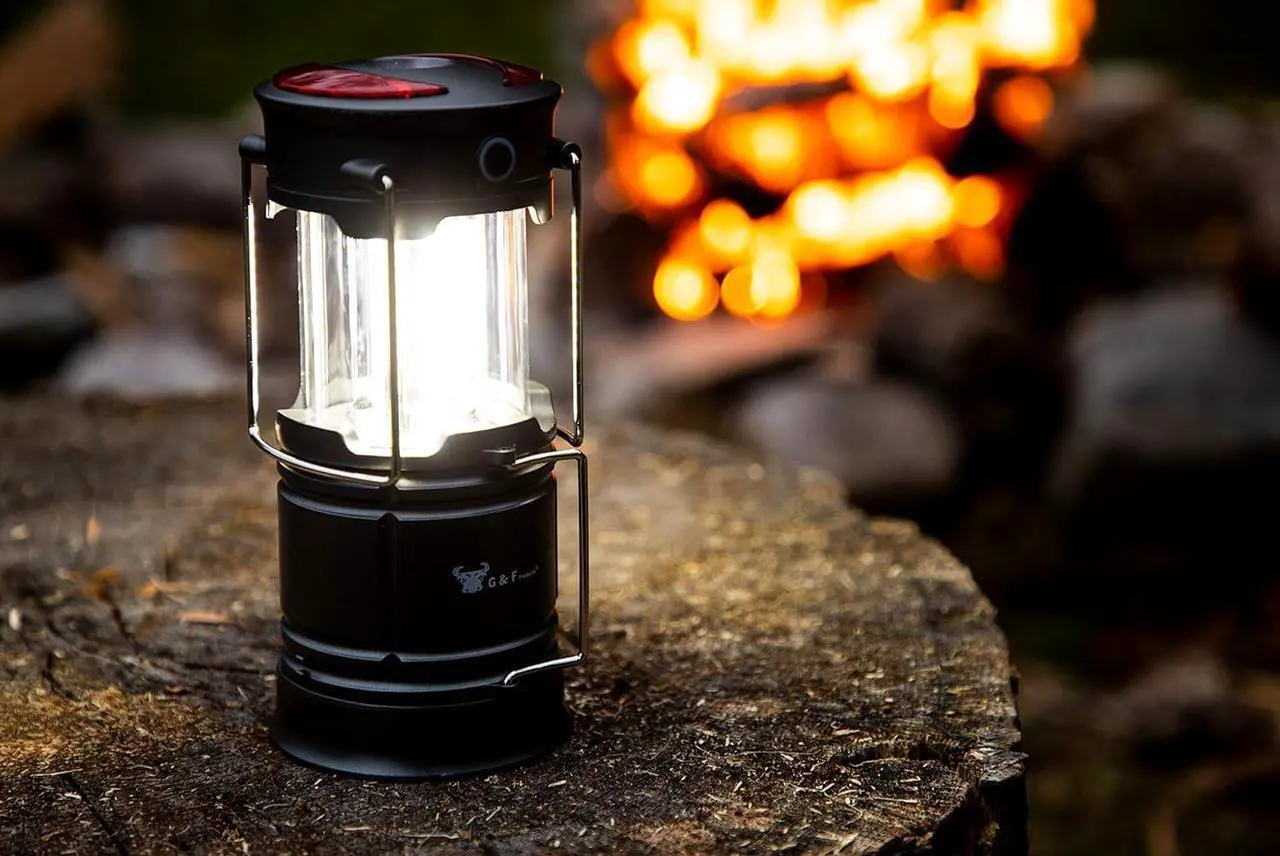 Alt view image 2 of 7 - G & F Products 2 Pack 360 LED Lanterns flashlights Emergency Lights with Magnet Base for Super Bright, Long-Lasting Run-time, Battery Powered Outdoor LED Lantern, 200 Lumens