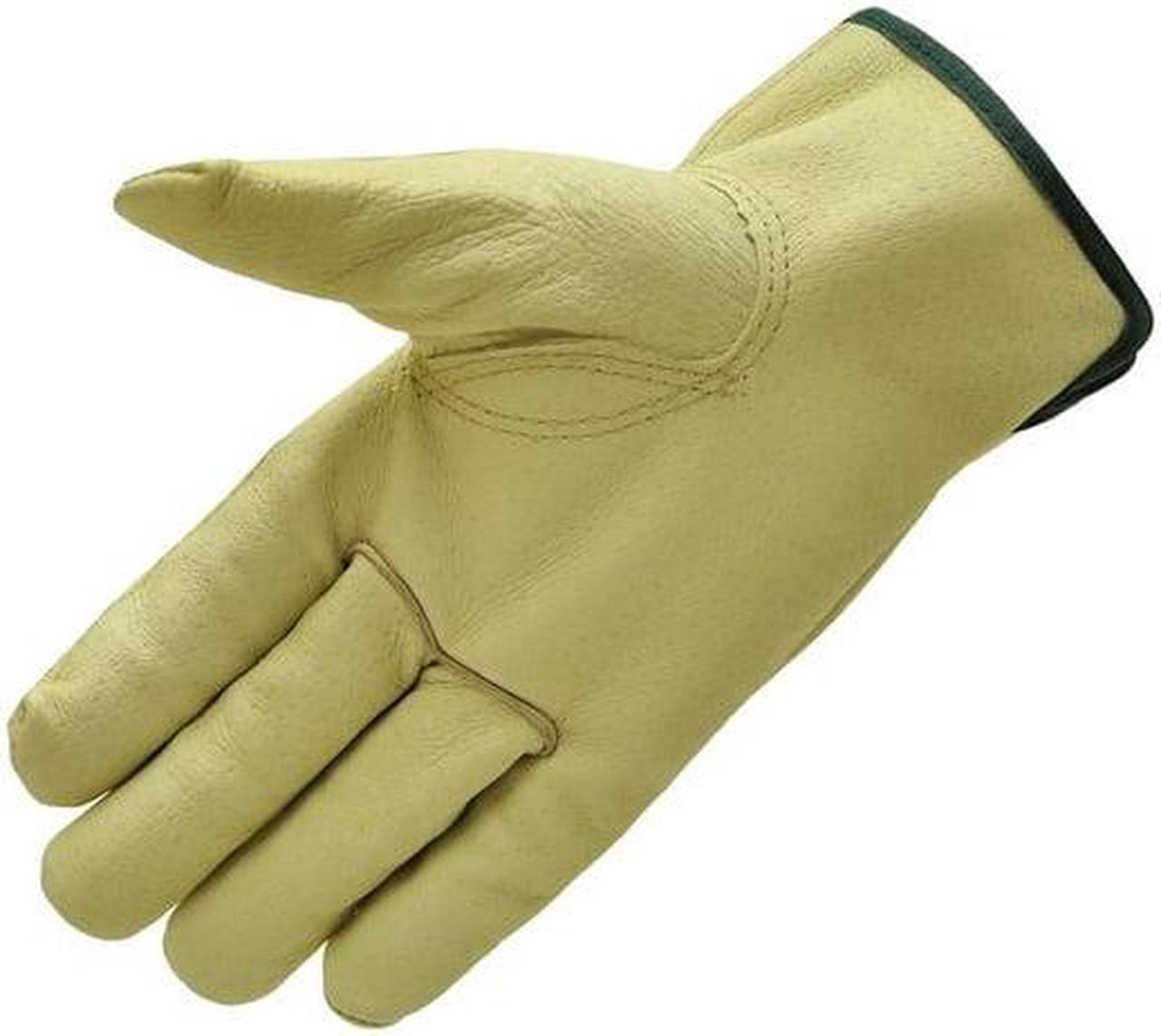 Alt view image 6 of 6 - G & F Products Gloves Full Grain 2002S-3, Unisex White Leather Gloves, 3 Pairs, Size Small