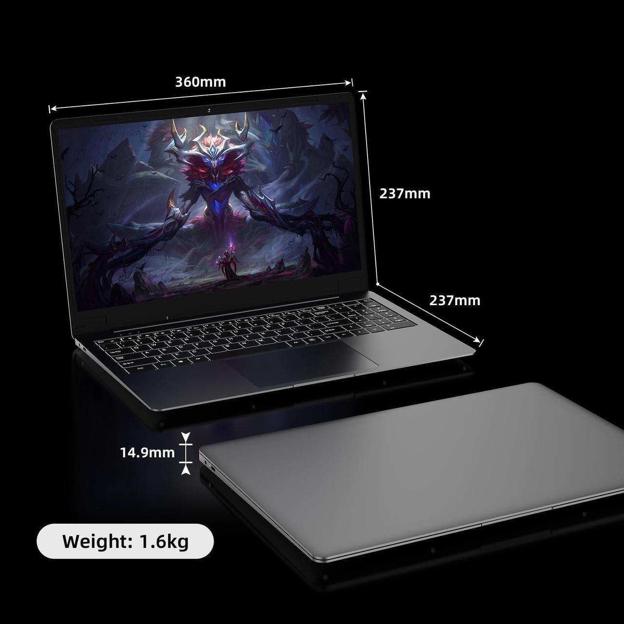 Alt view image 7 of 7 - TUHUI  Laptop notebook Windows 11 Pro 15.6 inch Intel Core i7 10510U 16GB Memory RAM DDR4 512GB M.2 SSD Gray