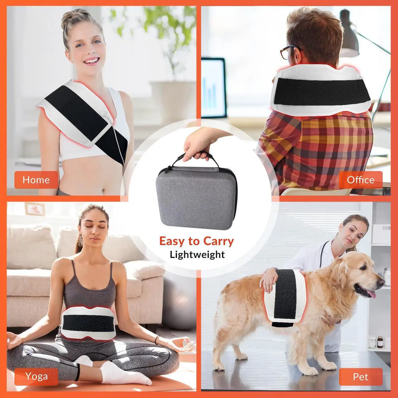 Alt view image 4 of 7 - ZJZK 660nm*150 850nm*150 940nm*150 Red Light Infrared Therapy Belt Infrared LED Light Panel Nir Light Therapy Devices for Knee