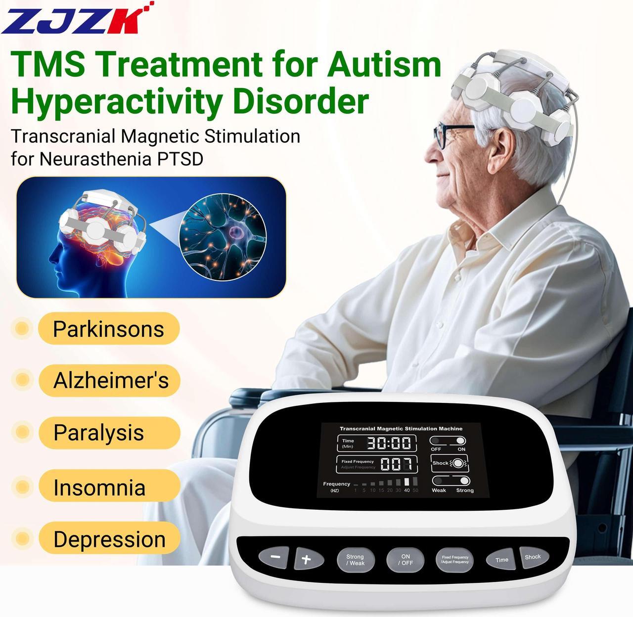 Main image of ZJZK Tms Treatment For Depression Brain Stimulation Device For Major Depressive Disorder Mdd Neuropathic Pain Migraine