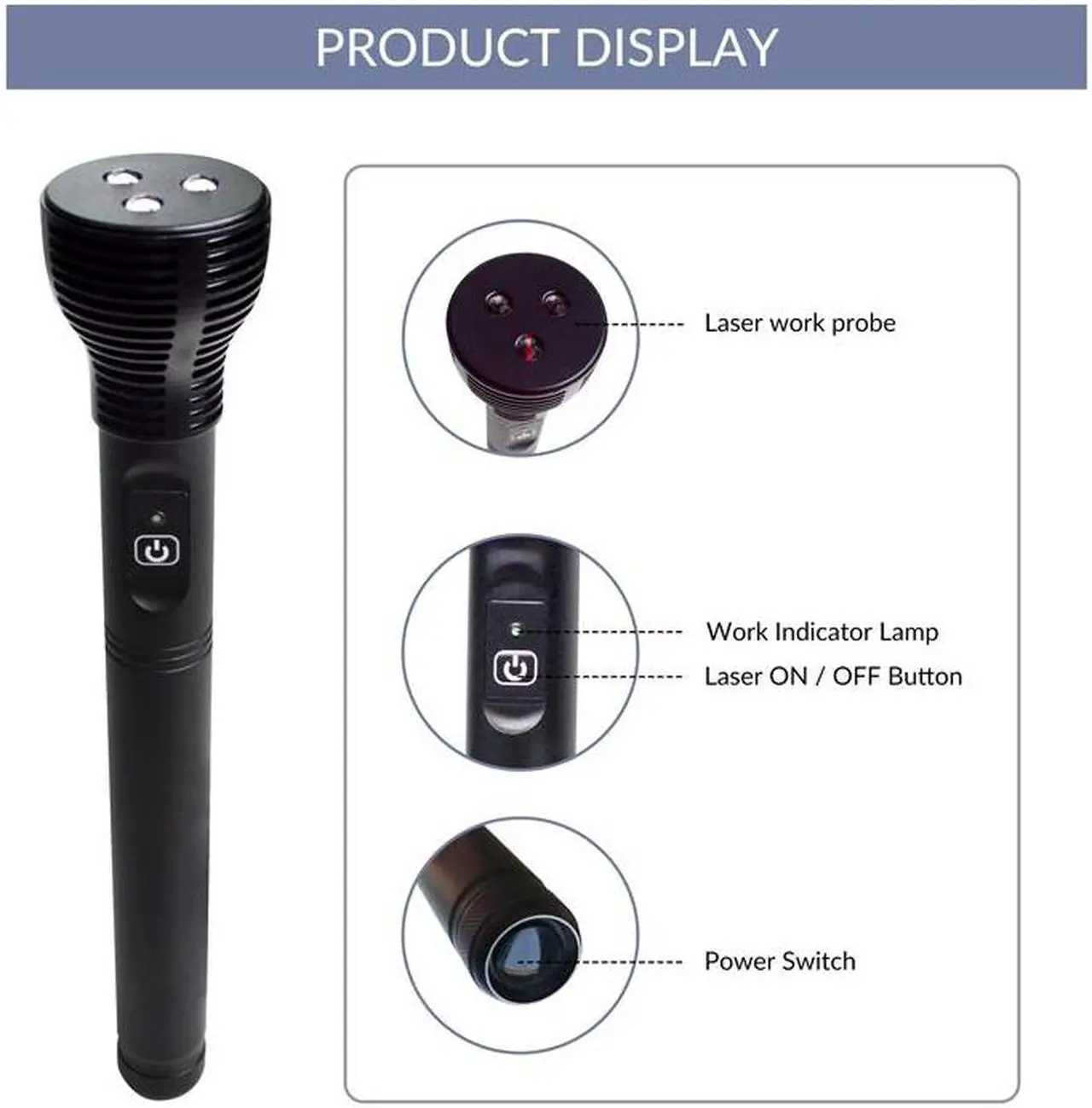 Alt view image 2 of 7 - ZJZK Rechargeable 600mW 808nm Low Level Cold Laser Acupuncture Pen Therapy for Pain