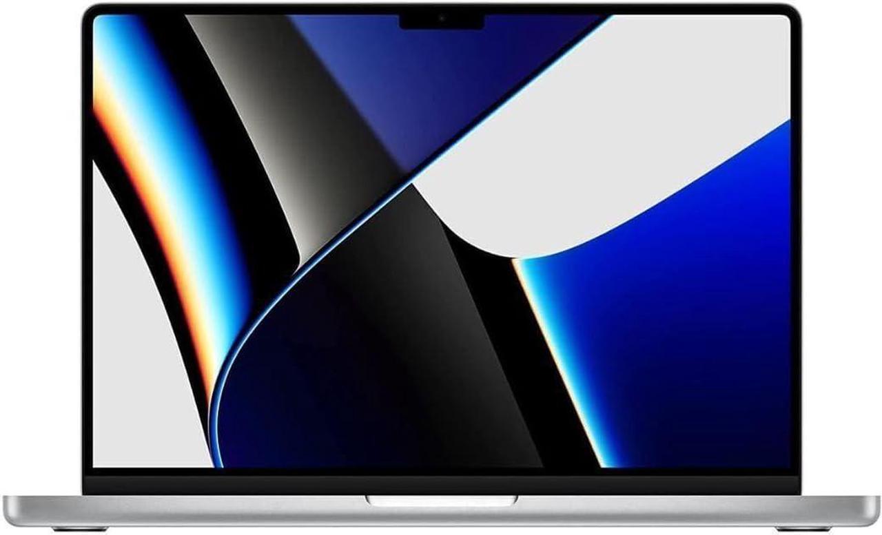 Main image of Apple MacBook Pro with Apple M1 Pro chip Late 2021 (14 inch, 16GB RAM, 512GB SSD) Silver (Renewed) 8-core CPU 14-core GPU Silver MKGR3LL/A Excellent Condition