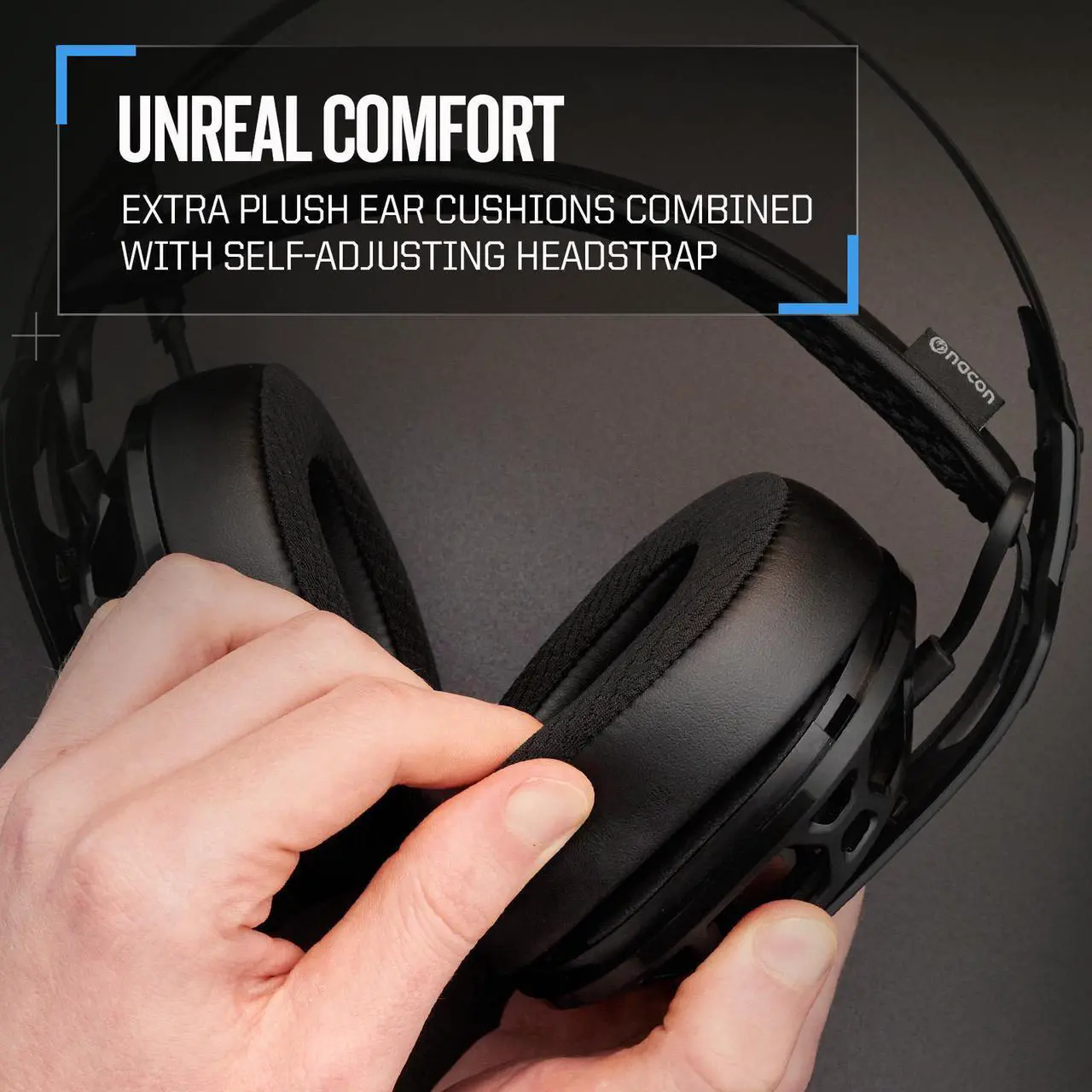 Alt view image 4 of 5 - Nacon RIG 500 PRO HA Gen 2 PC Gaming Headset with Dolby Atmos 3D Audio - 50mm Speaker Drivers - Flip-to-Mute Mic - Longer 1.5m Audio Cable - Y-Splitter