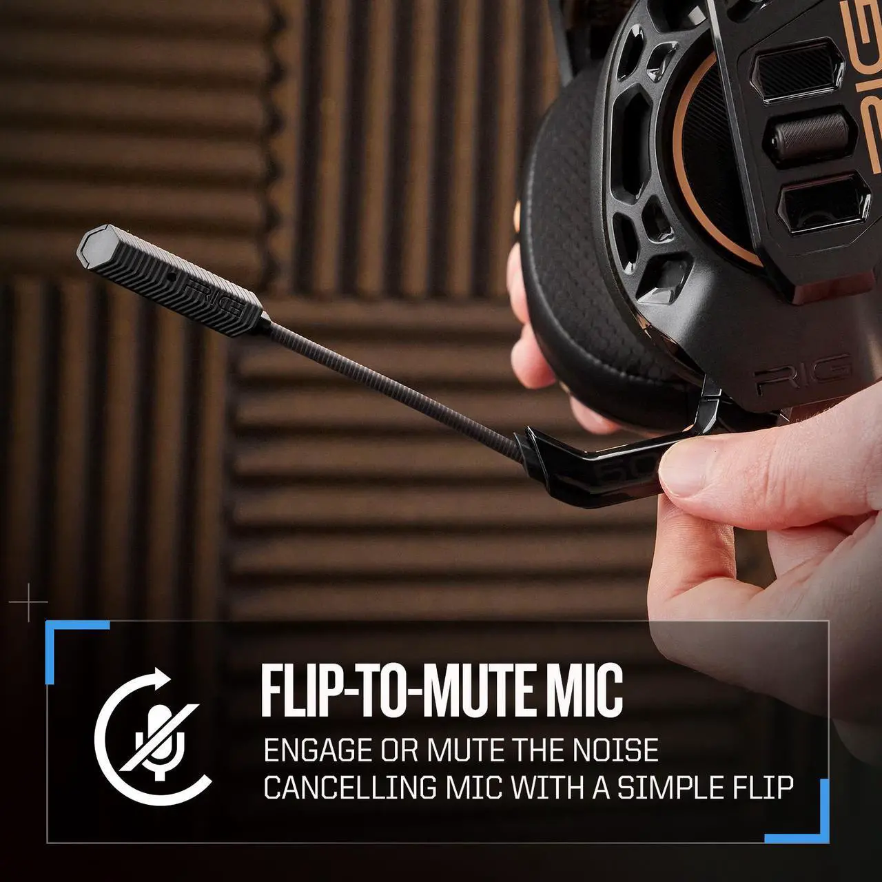 Alt view image 5 of 5 - Nacon RIG 500 PRO HA Gen 2 PC Gaming Headset with Dolby Atmos 3D Audio - 50mm Speaker Drivers - Flip-to-Mute Mic - Longer 1.5m Audio Cable - Y-Splitter