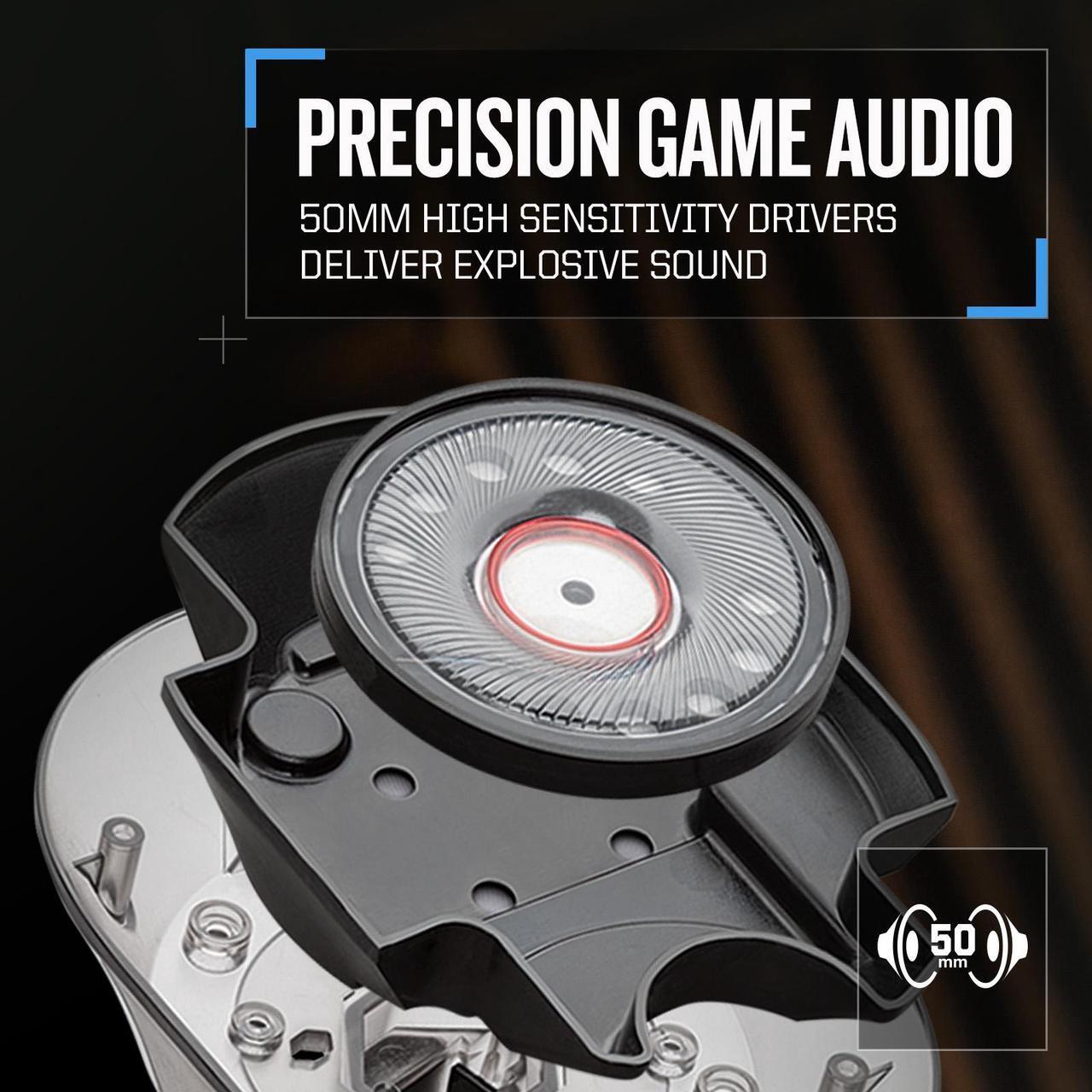 Alt view image 3 of 7 - Nacon RIG 500 PRO EX PC Gaming Headset with Dolby Atmos 3D Audio - Officially Licensed for Xbox  - Ideal for Windows 10 / Windows 11 PC - 50mm Speaker Drivers - Flip to Mute Mic - White