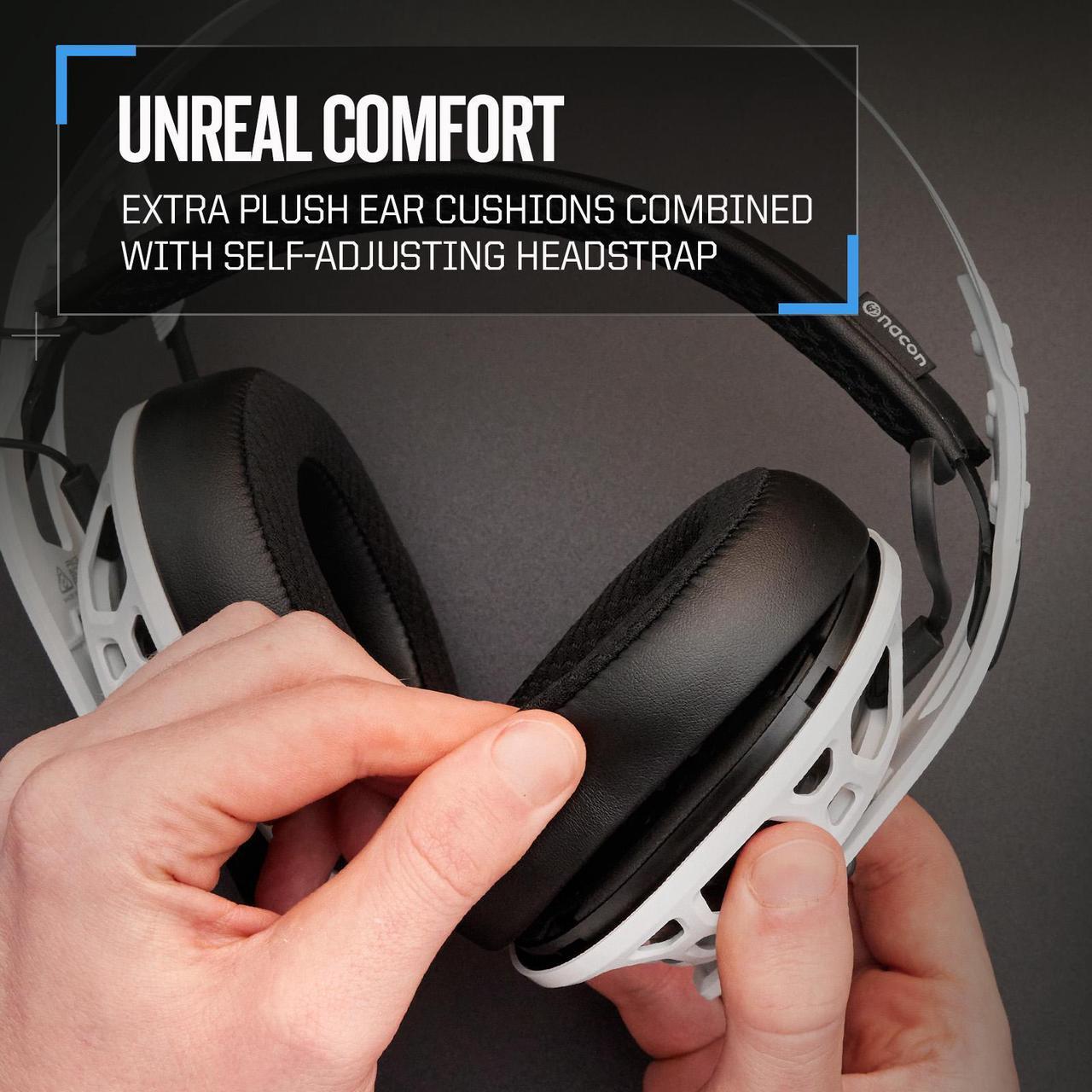 Alt view image 7 of 7 - Nacon RIG 500 PRO EX PC Gaming Headset with Dolby Atmos 3D Audio - Officially Licensed for Xbox  - Ideal for Windows 10 / Windows 11 PC - 50mm Speaker Drivers - Flip to Mute Mic - White