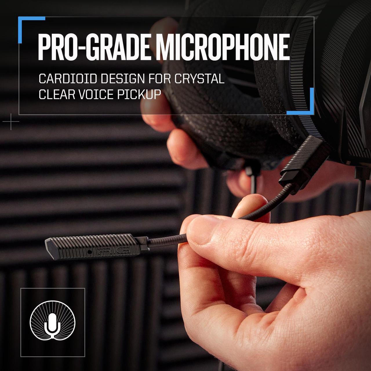 Alt view image 3 of 7 - Nacon RIG 400HA PC Gaming Headset Tuned for Surround Sound for High Definition Headphone Gaming Experience; Removable Active Noise Canceling Mic -  Black with Dolby Atmos