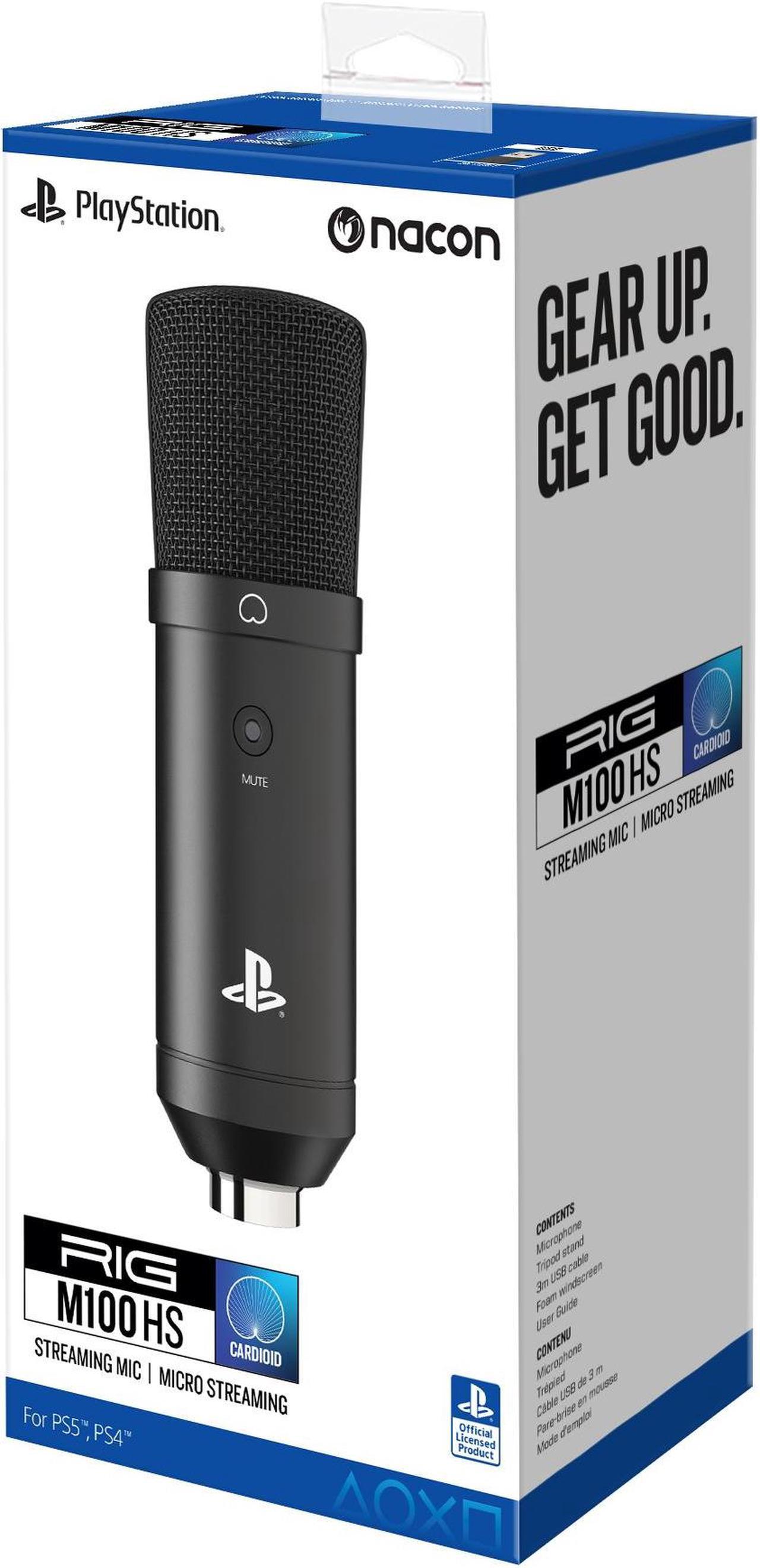 Alt view image 6 of 6 - RIG M100 HS Streaming Microphone Officially Licensed for PlayStation - USB Mic for Gaming, Streaming, Recording, Podcasting - Cardioid Polar Pattern - USB Plug & Play for PS4, PS5, PC, Mac - Black