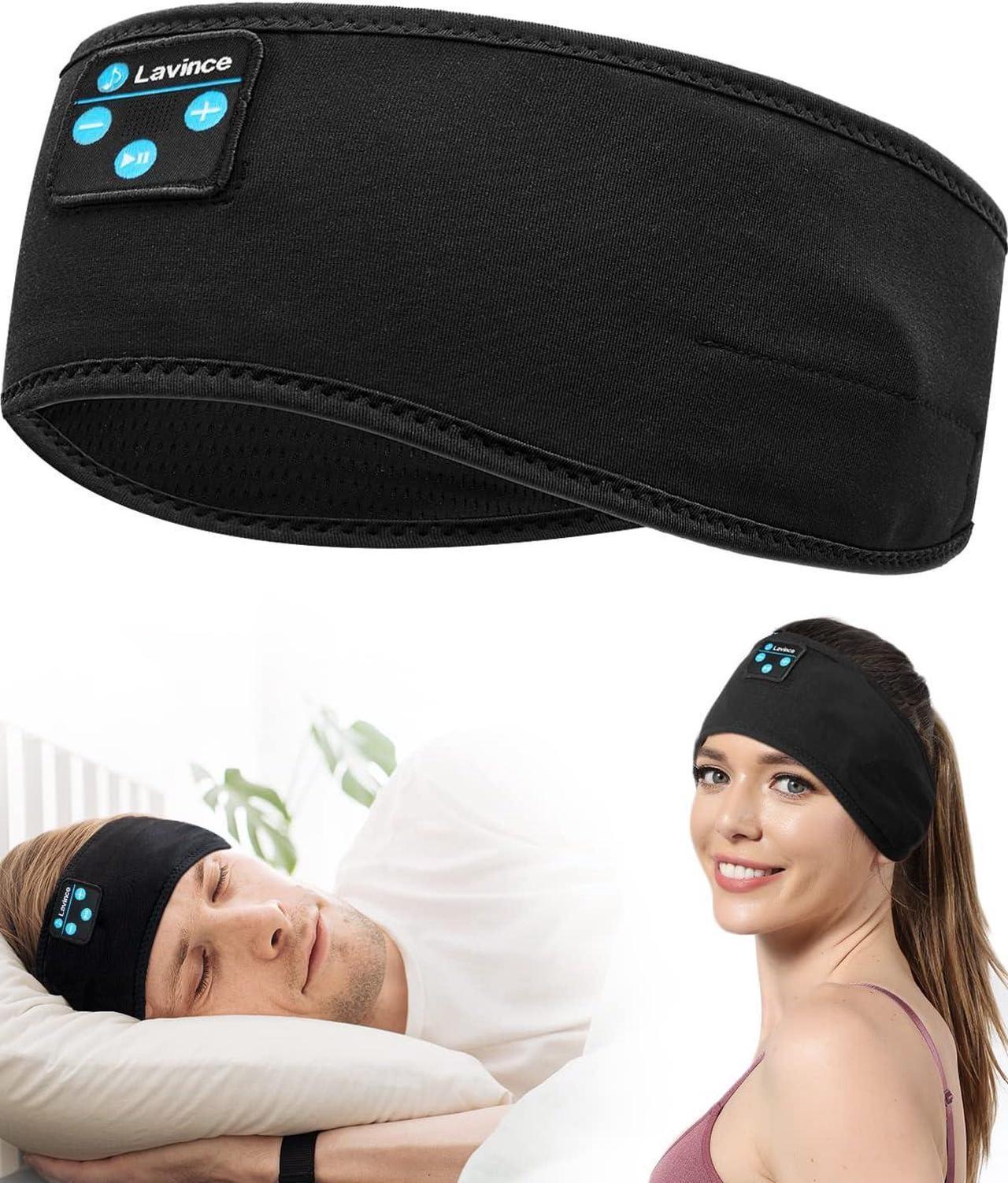 Sleep Headphones - Headband Headphones - Bluetooth Headband Sleep Headphones for Side Sleeper, Elastic Music Sleeping Band Cozy ASMR Wireless Eye Mask Tech Gadgets Gifts for Women Men