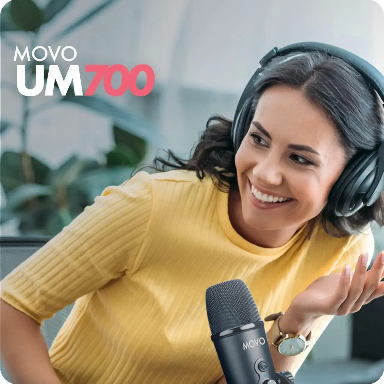 Alt view image 2 of 6 - Movo UM700 Computer Condenser USB Gaming Mic with Adjustable Pickup Patterns - Microphone for PC, PS5, Podcasting, Streaming, ASMR