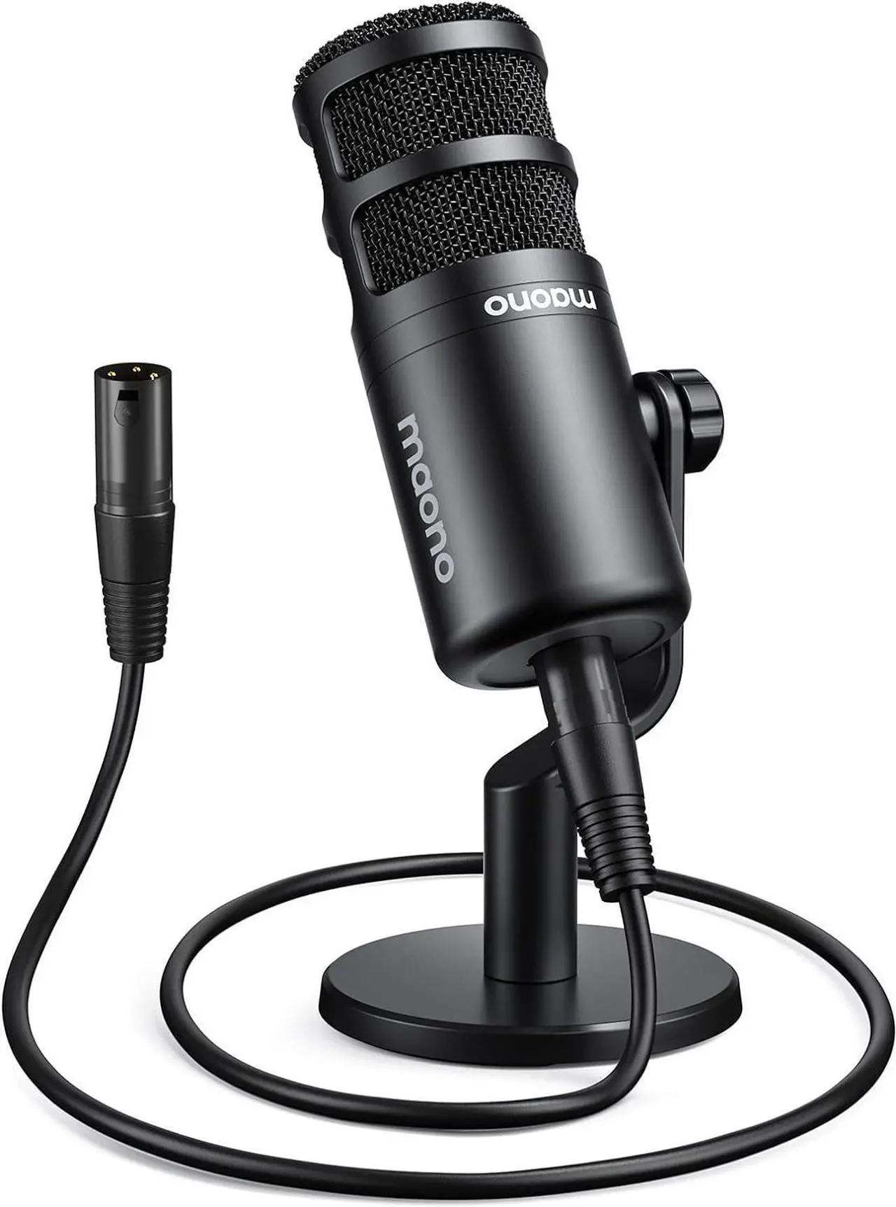 Main image of MAONO XLR Podcast Microphone, Cardioid Studio Dynamic Mic for Vocal Recording, Streaming, Voice-Over, Voice Isolation Technology, Metal Mic, Works for Audio Interface, Mixer, Sound Card-PD100
