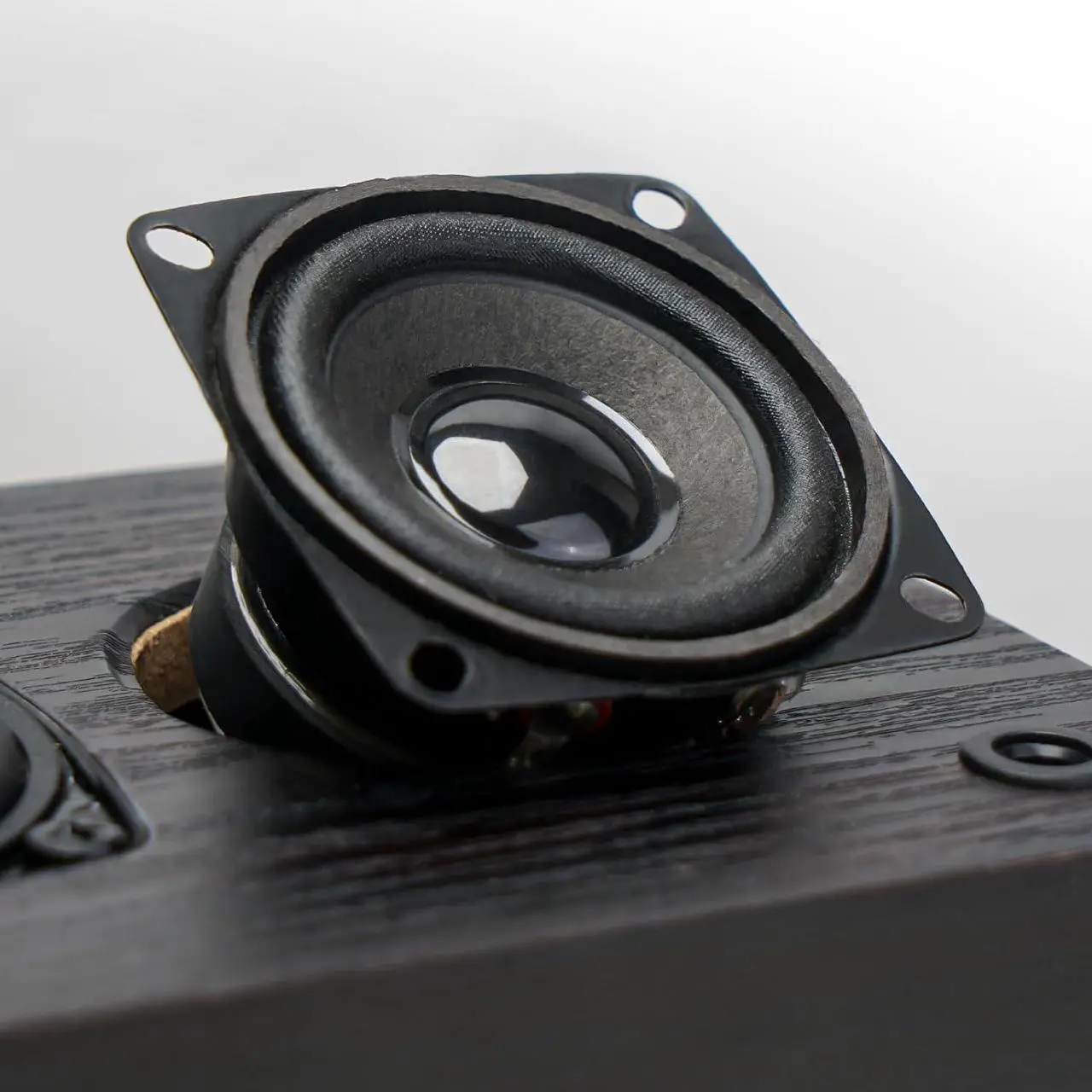 Alt view image 2 of 6 - Passive Bookshelf Speakers for Home Theater Surround Sound, Home Desktop Stereo Speakers with Crisper Sound and Classic Wood Grain for Record Player/Computer/TV, Wall Mountable, One Pair.