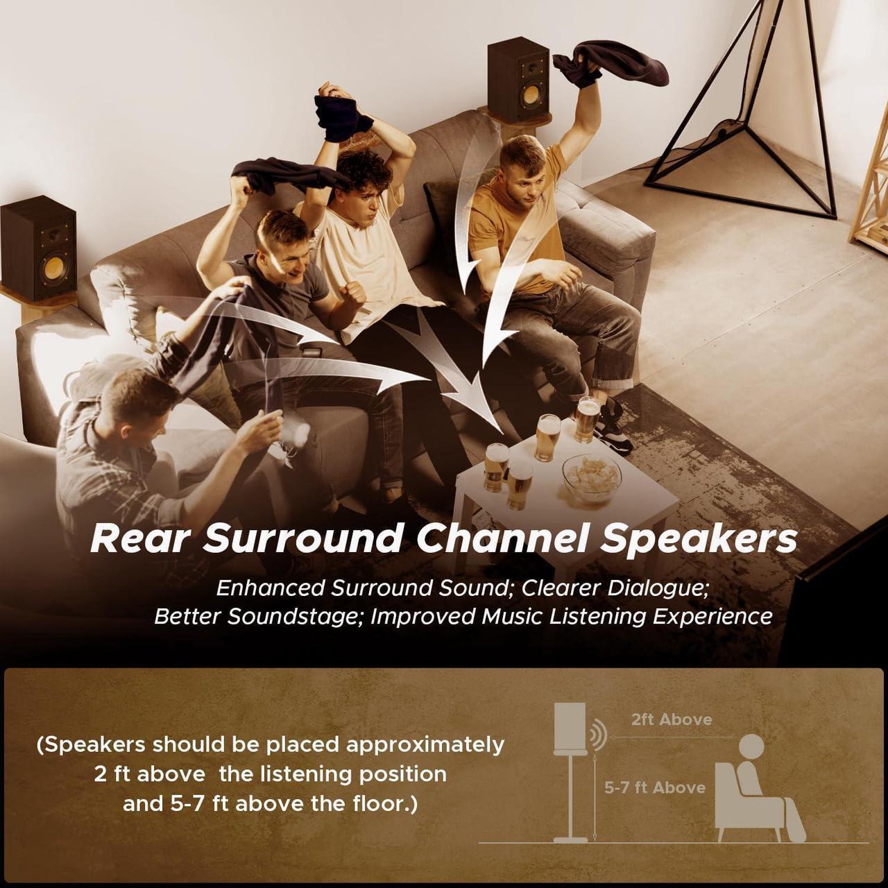 Alt view image 6 of 6 - Passive Bookshelf Speakers,2 Way Home Stereo Speakers,Passive Speakers Pair for Desktop Stereo or Home Theater Surround Sound,Boost Bass,4-inch woofer and 1.5" Aluminum Tweeter