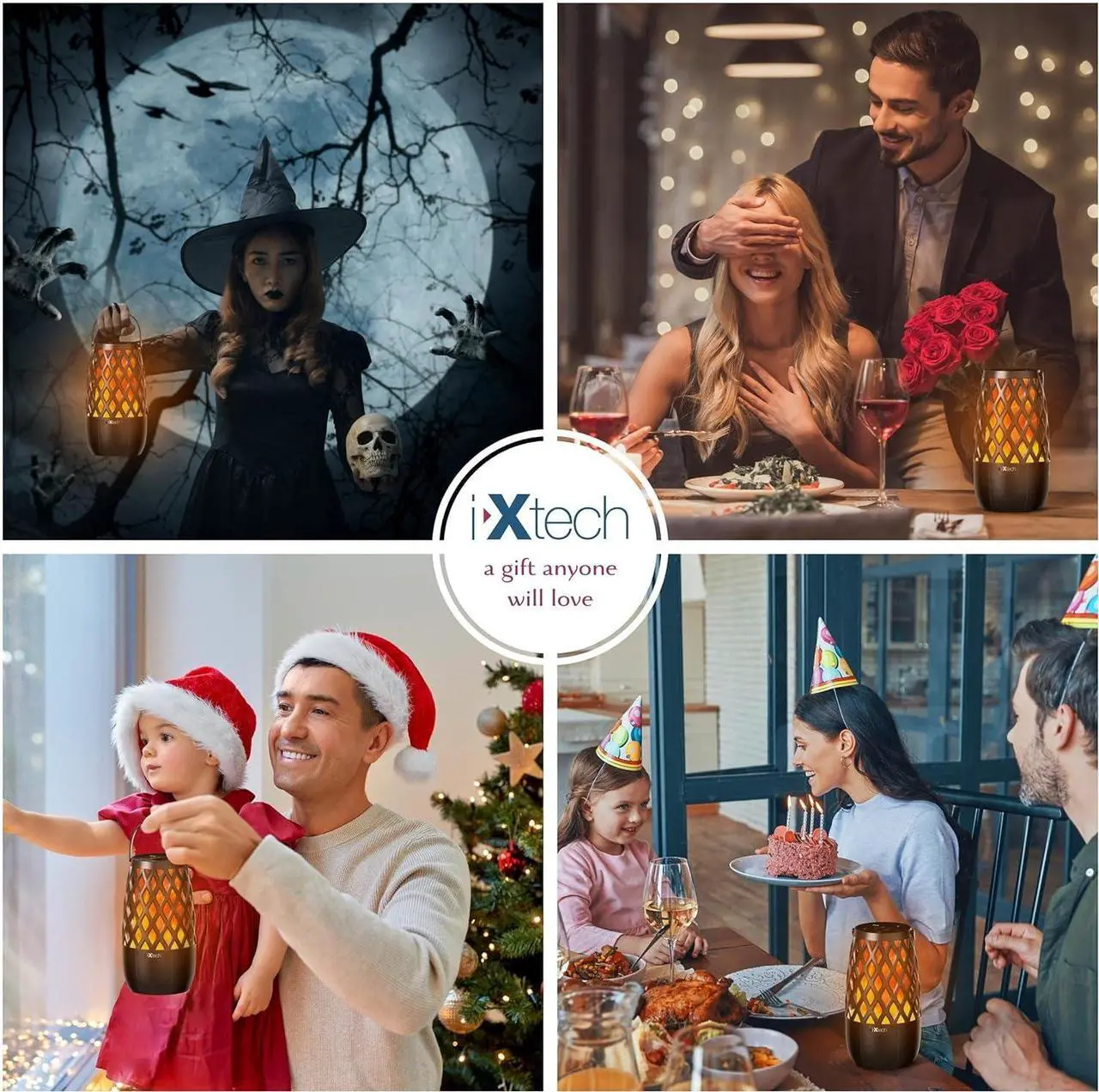 Alt view image 3 of 6 - IXTECH Outdoor Bluetooth Speakers, Waterproof Portable Bluetooth Speaker Wireless with Lights, Outdoor Gifts for Dads Mom, Multi-Sync Wireless Connection, Lantern Speakers Mountable, 2 Pack