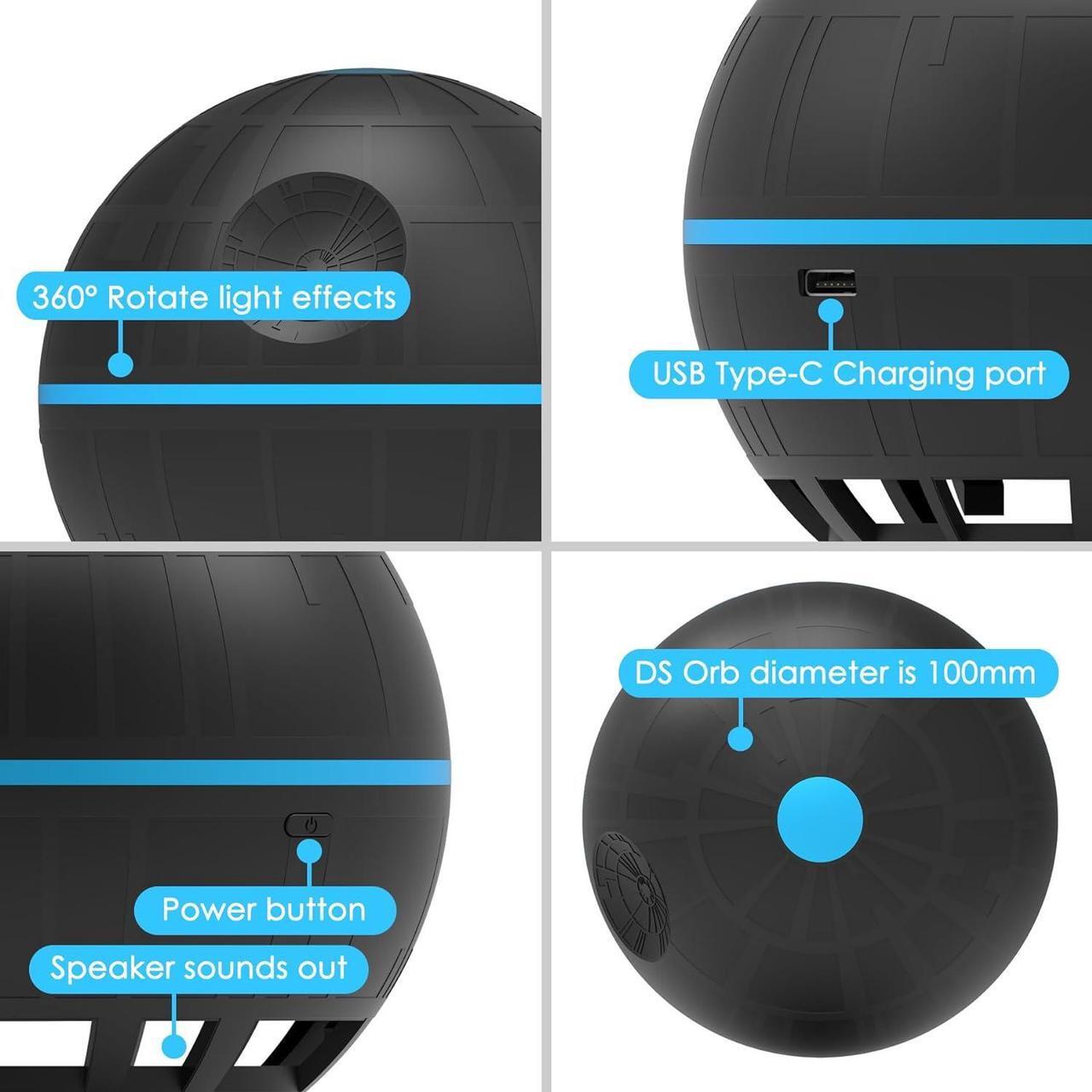 Alt view image 5 of 7 - DS2 Wireless Bluetooth Speaker, Portable Bluetooth Speaker,1500mAh battery 10 hours play time,5W Speaker Bluetooth 5.1,Star Wars Fans Gifts,for Home,Office,Outdoor,Party