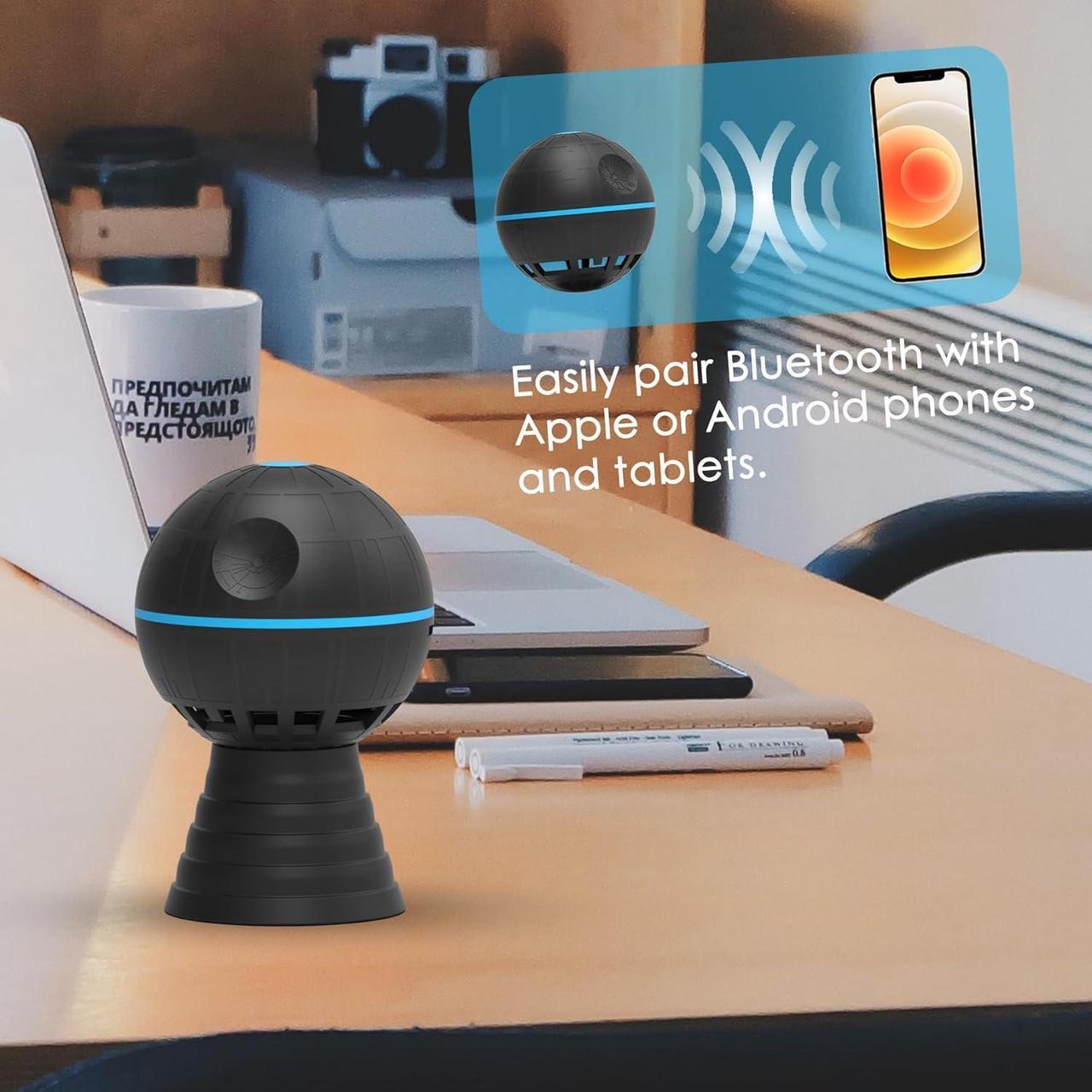 Alt view image 6 of 7 - DS2 Wireless Bluetooth Speaker, Portable Bluetooth Speaker,1500mAh battery 10 hours play time,5W Speaker Bluetooth 5.1,Star Wars Fans Gifts,for Home,Office,Outdoor,Party