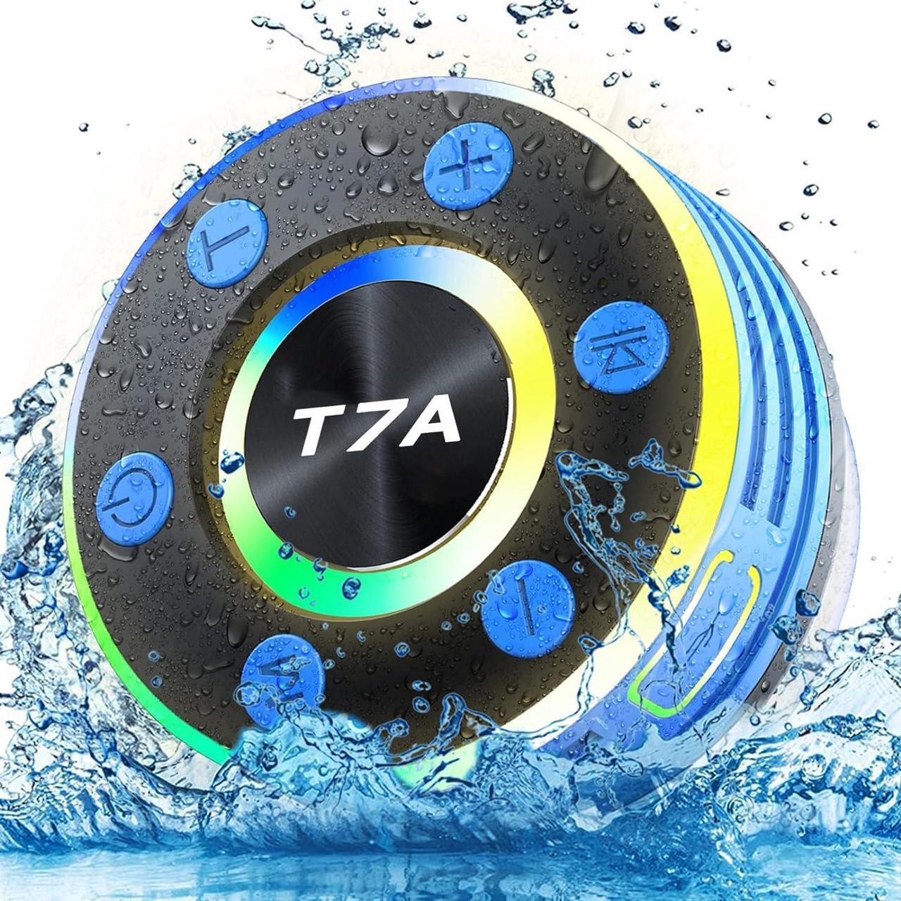 Main image of Rulefiss Shower Speaker, Bluetooth Speakers Waterproof IP7 with Suction Cup, Portable Speaker with LED Light, Shower Radio for Bathroom, 3D Crystal Sound & Bass, Kayak, Pool, Beach, Bike
