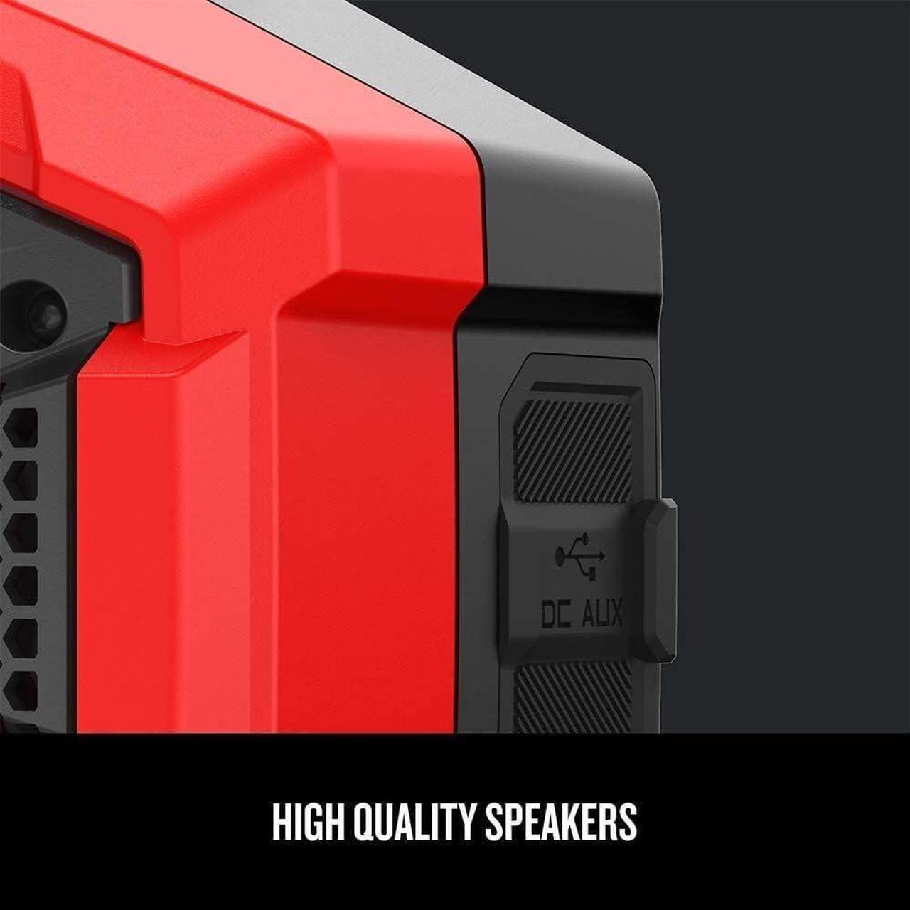 Alt view image 7 of 7 - CRAFTSMAN V20 Wireless Portable Bluetooth Speaker, Tool Only (CMCR001B), Red