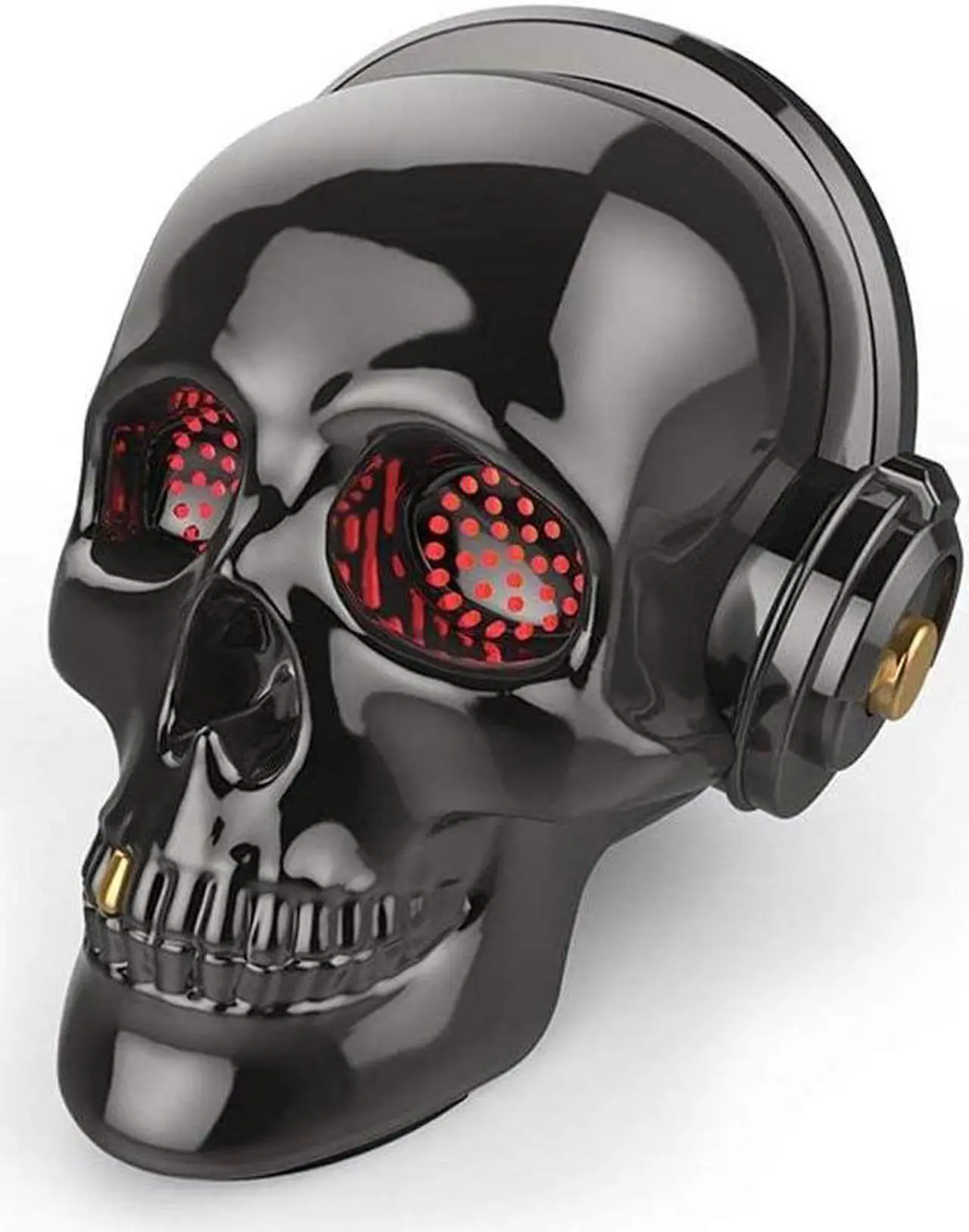 Main image of Skull Bluetooth Speaker Novelty Skeleton Unique Wireless Portable Speakers with Eyes Lights (Gray)