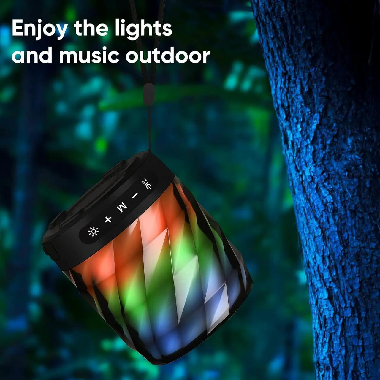 Alt view image 6 of 7 - LFS Bluetooth Speakers,Premium 20W Sound Portable Speakers Bluetooth Wireless,TWS Bluetooth 5.0 Outdoor Speakers with Stable Connection,LED Lights Waterproof Bluetooth Speaker,20H playtime