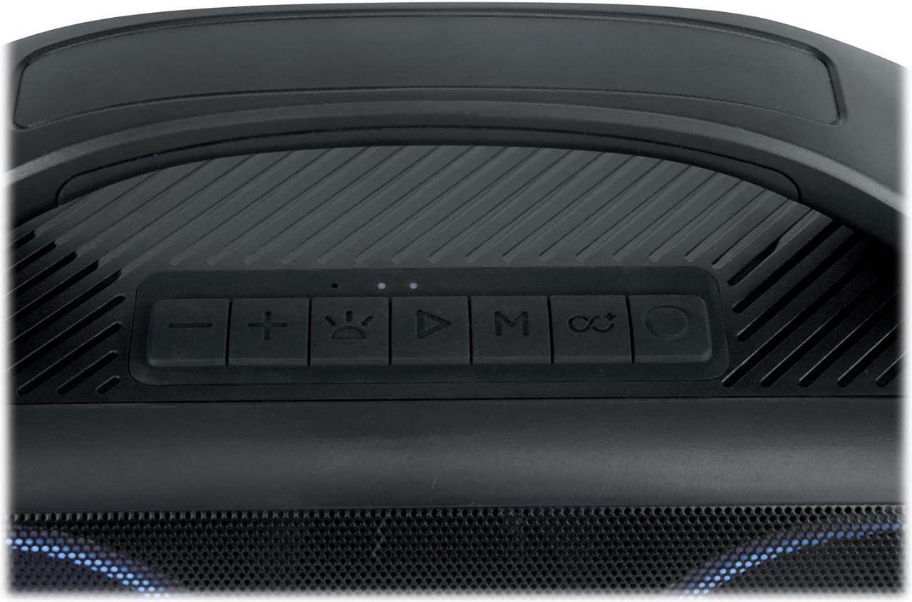 Alt view image 5 of 7 - Rockville GO Party D4 Large Loud Portable LED Party Bluetooth Speaker, Deep Bass, Black