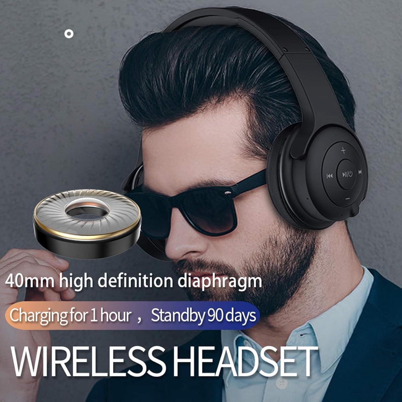 Alt view image 6 of 7 - Bluetooth Headphones 2 in 1 Sound Speaker with Microphone Deep Bass Active Noise Cancelling Wireless Headphones Over Ear Comfortable Protein Earpads 30 Hours Playtime Wired/Wireless