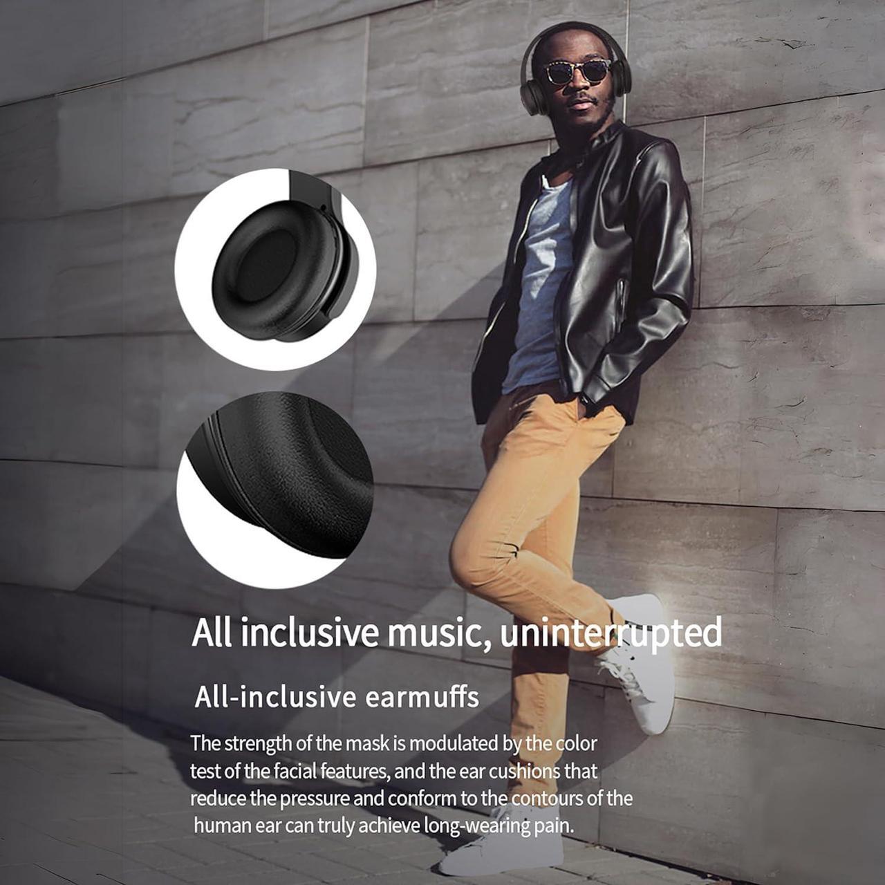 Alt view image 7 of 7 - Bluetooth Headphones 2 in 1 Sound Speaker with Microphone Deep Bass Active Noise Cancelling Wireless Headphones Over Ear Comfortable Protein Earpads 30 Hours Playtime Wired/Wireless