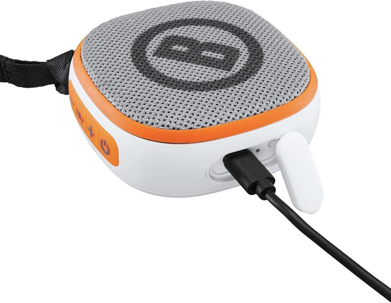 Alt view image 5 of 7 - Bushnell Disc Jockey -Bluetooth -Speaker, Lightweight Disk Golf -Speaker with Distance to Basket -GPS, White/Orange, Small