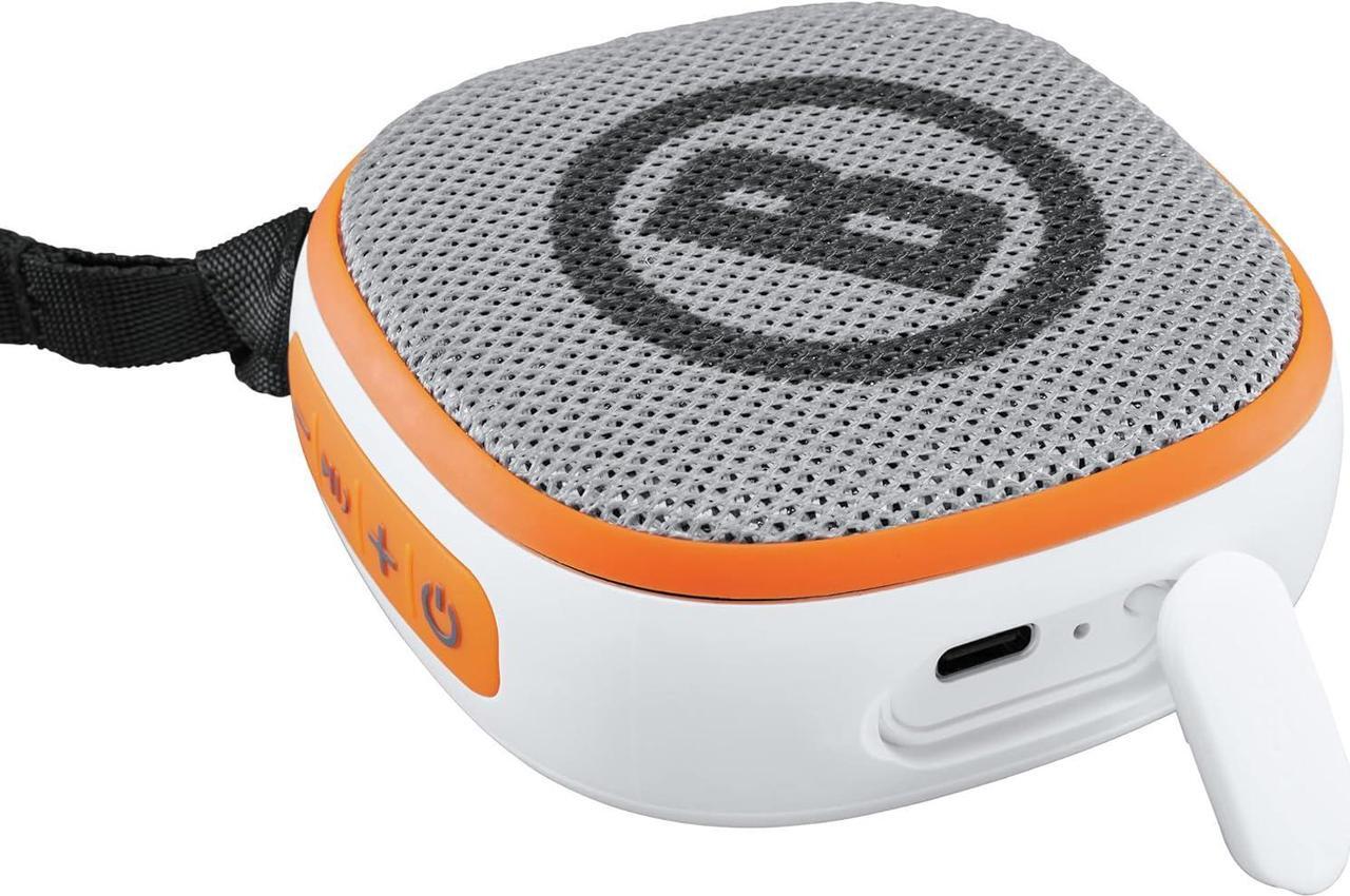 Alt view image 6 of 7 - Bushnell Disc Jockey -Bluetooth -Speaker, Lightweight Disk Golf -Speaker with Distance to Basket -GPS, White/Orange, Small