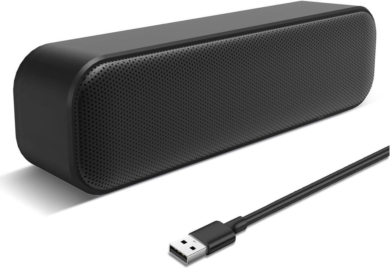 Main image of USB Computer Speaker,USB Powered Mini Soundbar Speaker,Laptop Stereo Speakers with Space Saving Design for Computer Laptop Desktop PC Dorm Offce Desk Restaurant