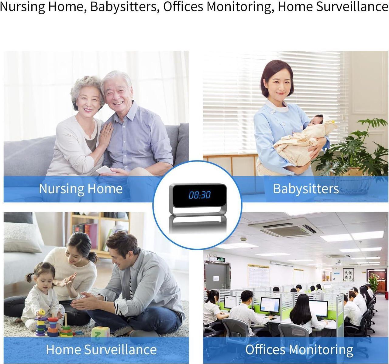 Alt view image 6 of 6 - Hidden Camera Clock, FHD 1080P Spy Camera, WiFi Wireless Nanny Cam for Home Indoor Security, Strong Night Vision