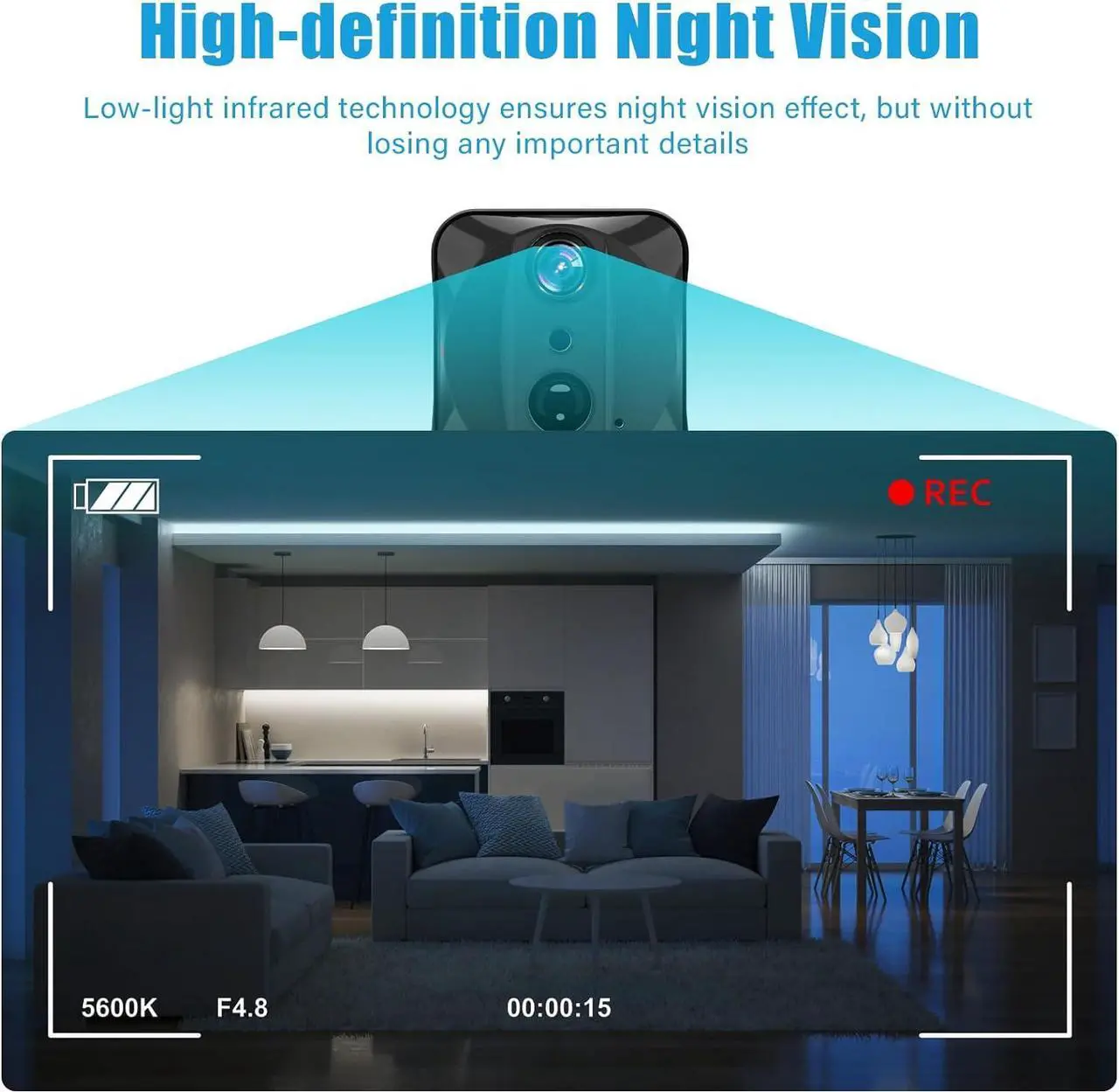 Alt view image 3 of 6 - 2024 Upgraded Mini Spy Camera Hidden Camera,4K WiFi Wireless Camera, 100 Days Standby Battery Life,AI Motion Detection Alerts,Nanny Cam Security Cam for Indoor,Home,Baby,Pets