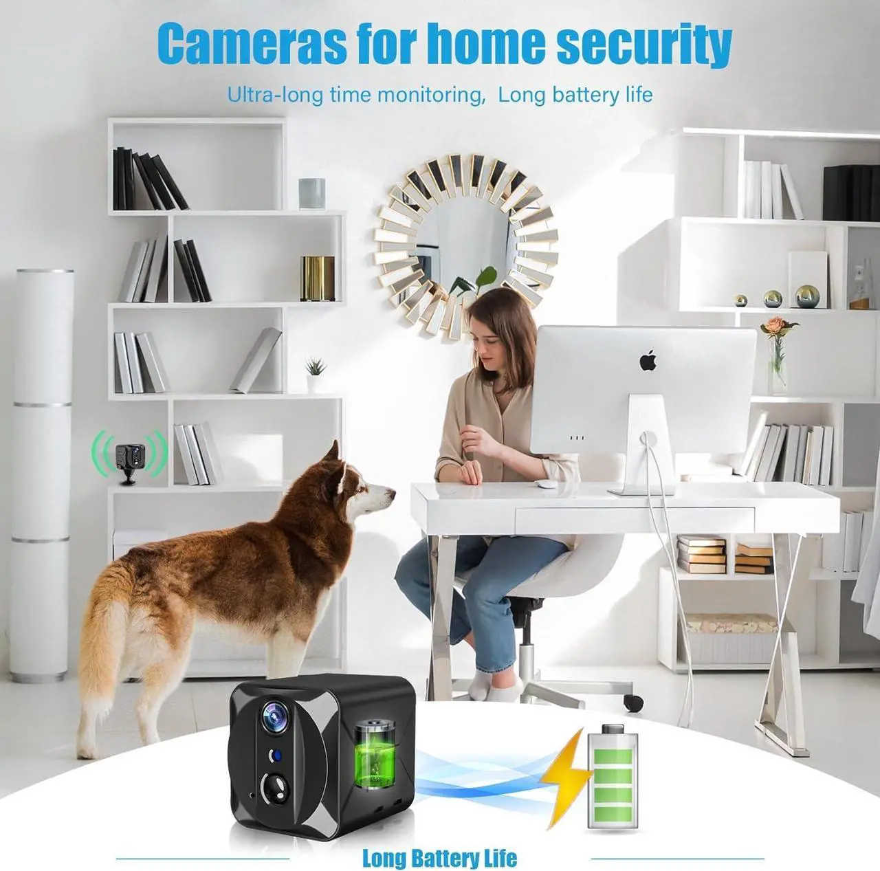 Alt view image 6 of 6 - 2024 Upgraded Mini Spy Camera Hidden Camera,4K WiFi Wireless Camera, 100 Days Standby Battery Life,AI Motion Detection Alerts,Nanny Cam Security Cam for Indoor,Home,Baby,Pets