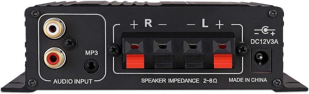 Alt view image 3 of 7 - Kinter K3118 Texas Instruments TI Digital Hi-Fi Audio Mini Class D Home Auto DIY Arcade Stereo Amplifier with 12V 3A Power Supply Black