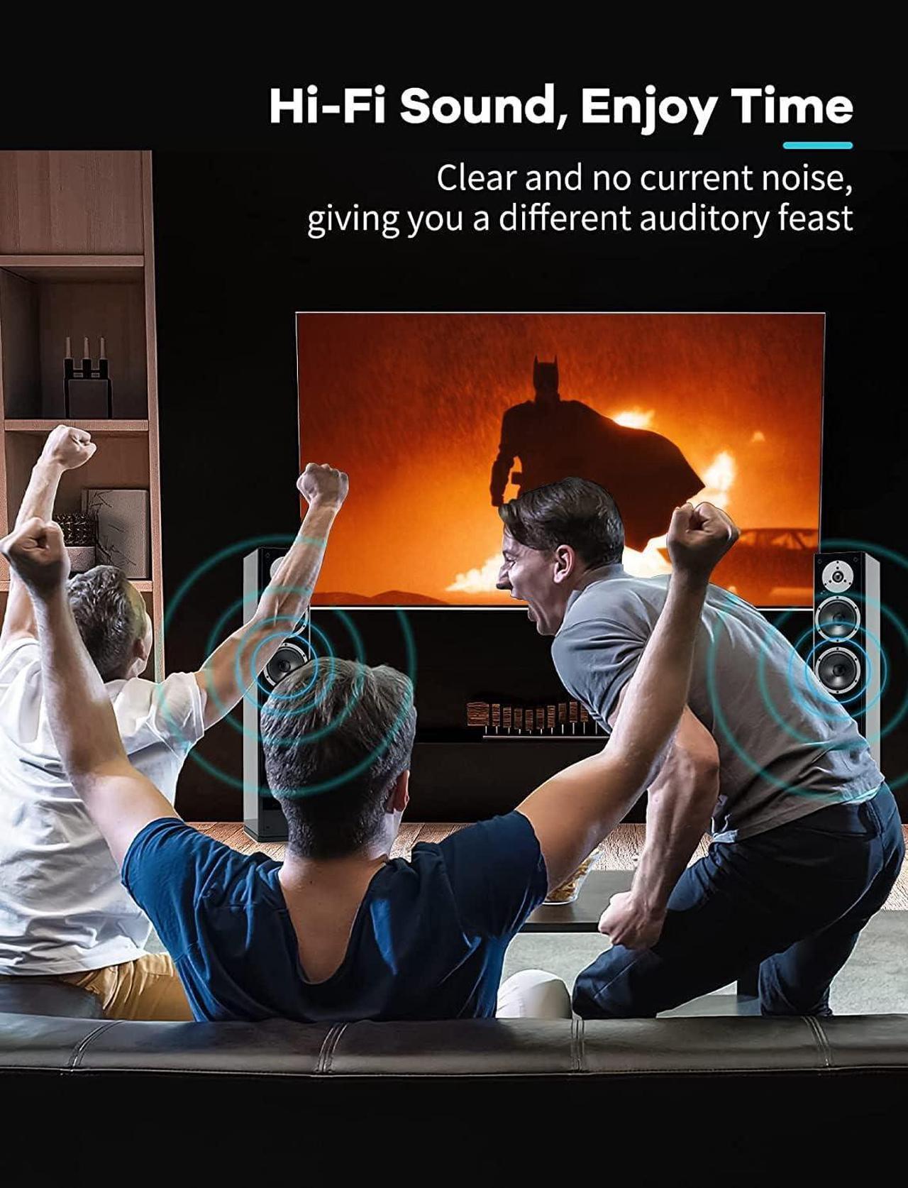 Alt view image 6 of 7 - 4-Way Stereo L/R Sound Channel Bi-Directional Audio Switcher, 1 in 4 Out or 4 in 1 Out, L/R Sound Channel Audio Switch Splitter RCA Stereo Switch Selector for DVD Stereo Speaker CD Player