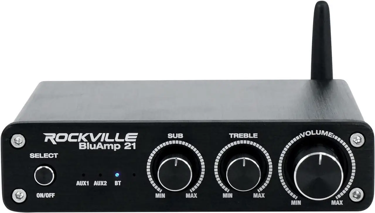 Alt view image 2 of 7 - 21 Silver 2.1 Channel Bluetooth Home Audio Amplifier Receiver