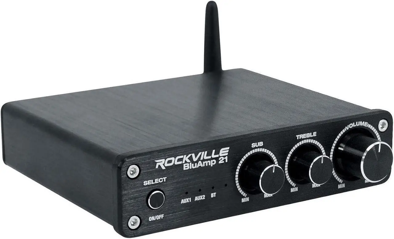 Alt view image 3 of 7 - 21 Silver 2.1 Channel Bluetooth Home Audio Amplifier Receiver