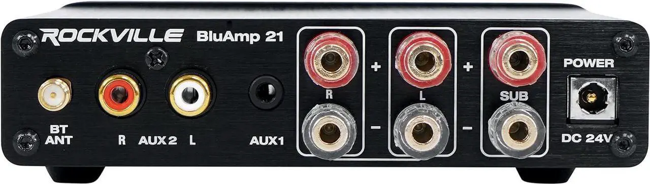 Alt view image 4 of 7 - 21 Silver 2.1 Channel Bluetooth Home Audio Amplifier Receiver