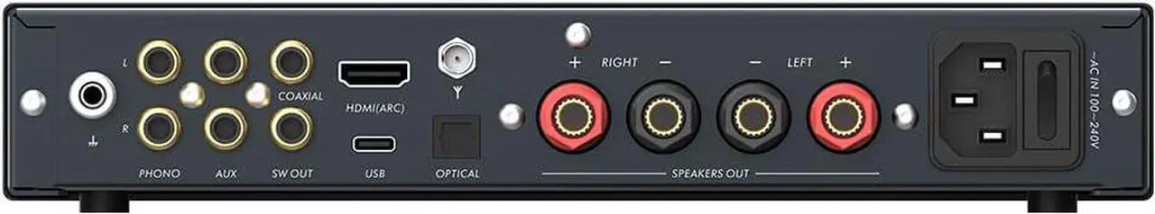 Alt view image 2 of 6 - LOXJIE A40 HiFi Audio Power Amplifier Headphone Amplifier,MA5332MS Chip,NJW1194 Chip,MQA Full Decoding,Support Transmission DSD,XU-316,Bluetooth 5.1,with Remote Control (Gray)