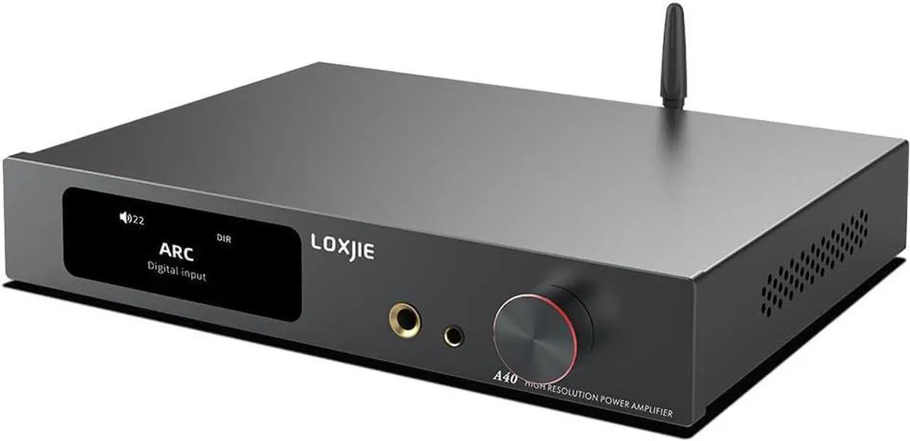 Alt view image 5 of 6 - LOXJIE A40 HiFi Audio Power Amplifier Headphone Amplifier,MA5332MS Chip,NJW1194 Chip,MQA Full Decoding,Support Transmission DSD,XU-316,Bluetooth 5.1,with Remote Control (Gray)