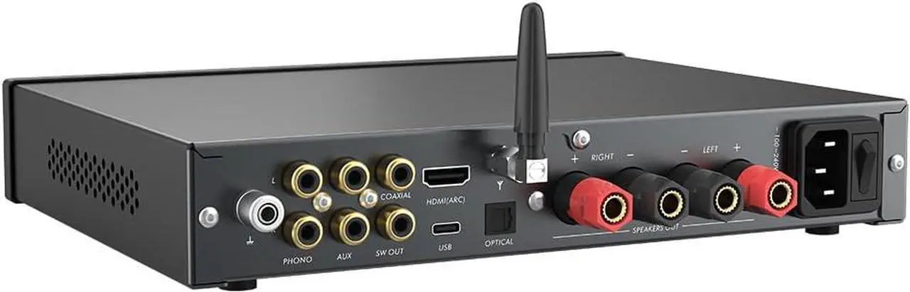 Alt view image 6 of 6 - LOXJIE A40 HiFi Audio Power Amplifier Headphone Amplifier,MA5332MS Chip,NJW1194 Chip,MQA Full Decoding,Support Transmission DSD,XU-316,Bluetooth 5.1,with Remote Control (Gray)