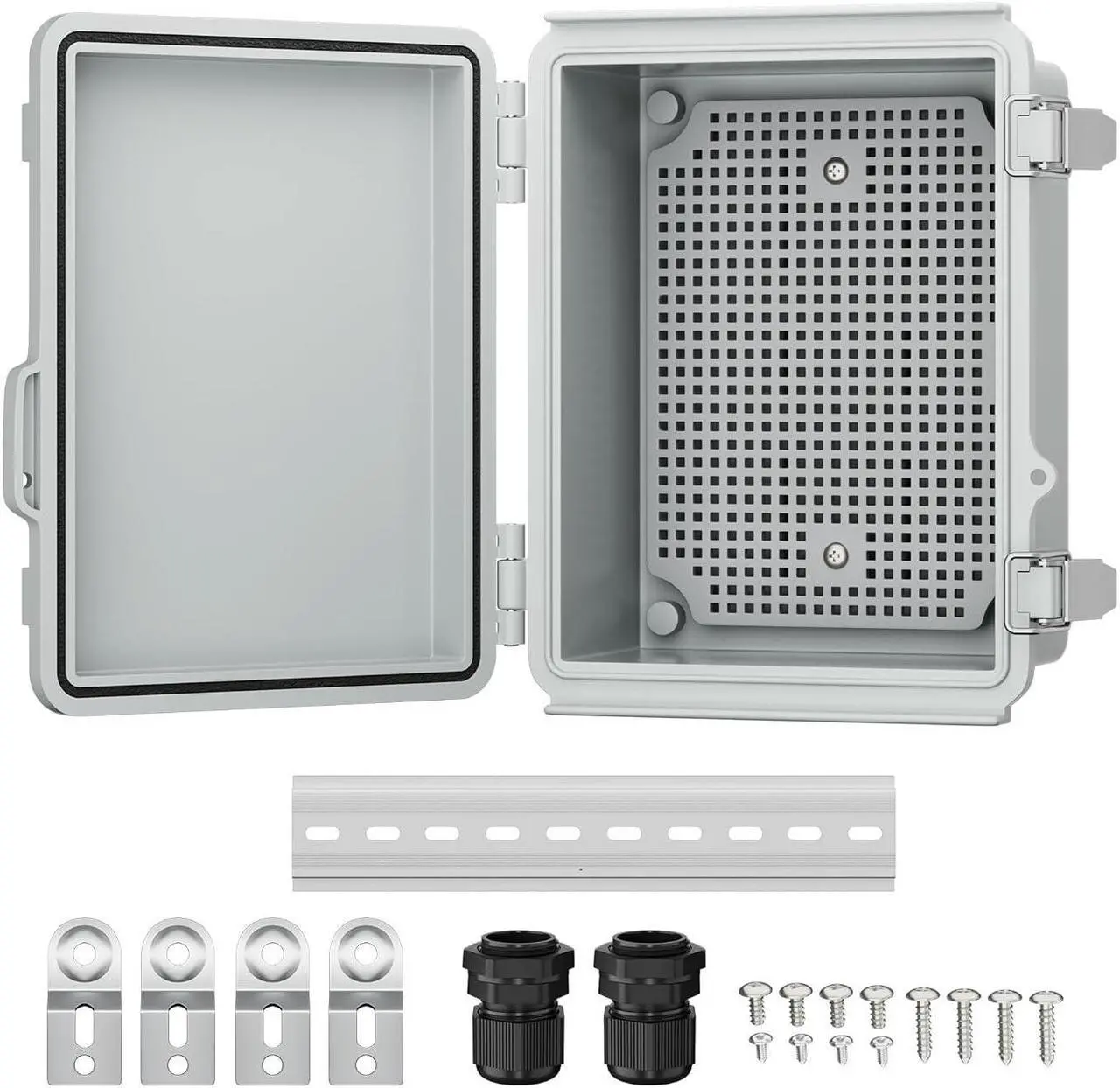 Main image of Joinfworld Outdoor Electrical Box Waterproof Junction Box Plastic Outdoor Weatherproof Electrical Enclosure Box Outside 8.7x6.7x4.3"