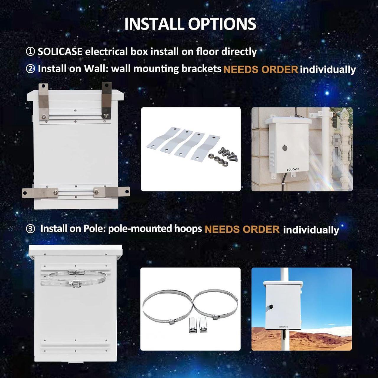 Alt view image 5 of 7 - Metal Electrical Box Enclosure, Steel Electrical Box, IP Weatherproof Box for Outdoor Electronics, NEMA Enclosure Outdoor, Projector Box Enclosure for Electronics 20x16x12